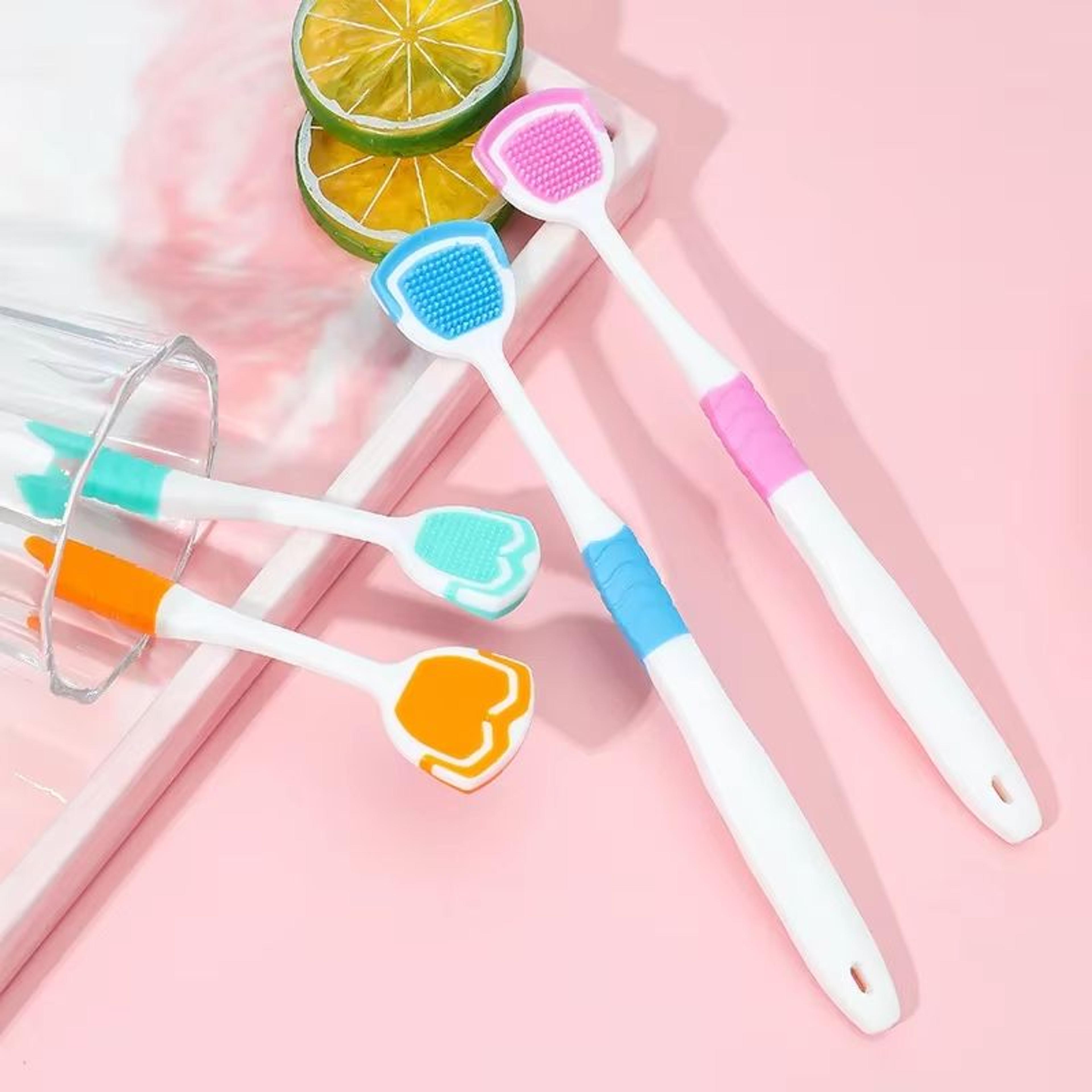 FreshSweep SoftHair Silicone Tongue Scraper For Oral Care 5
