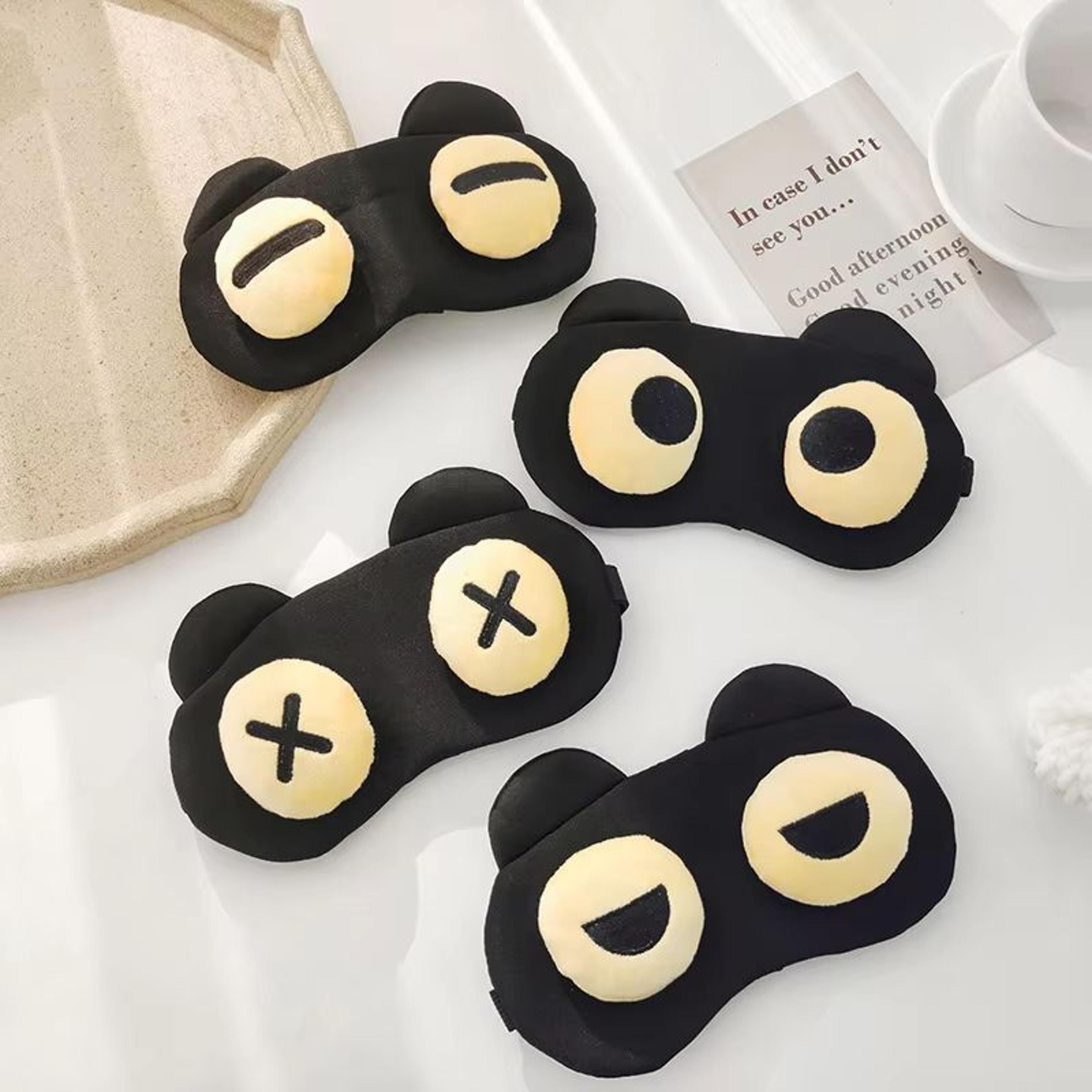 cartoon sleep eye mask – cute funny anime kids eye cover & travel blindfold