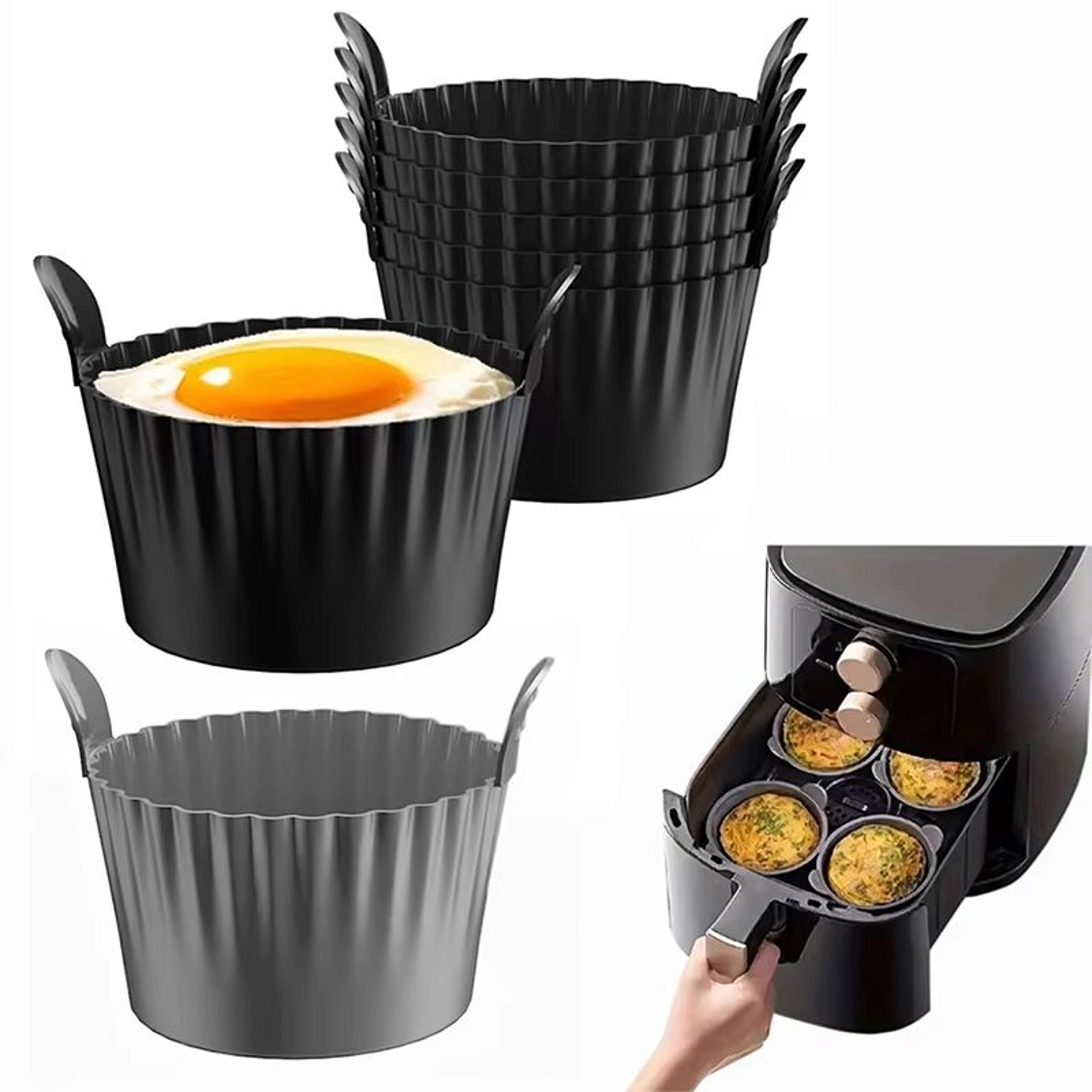 silicone egg poacher cups 3/4/6/12 pieces – oven air fryer muffin cups for eggs desserts custard tart baking