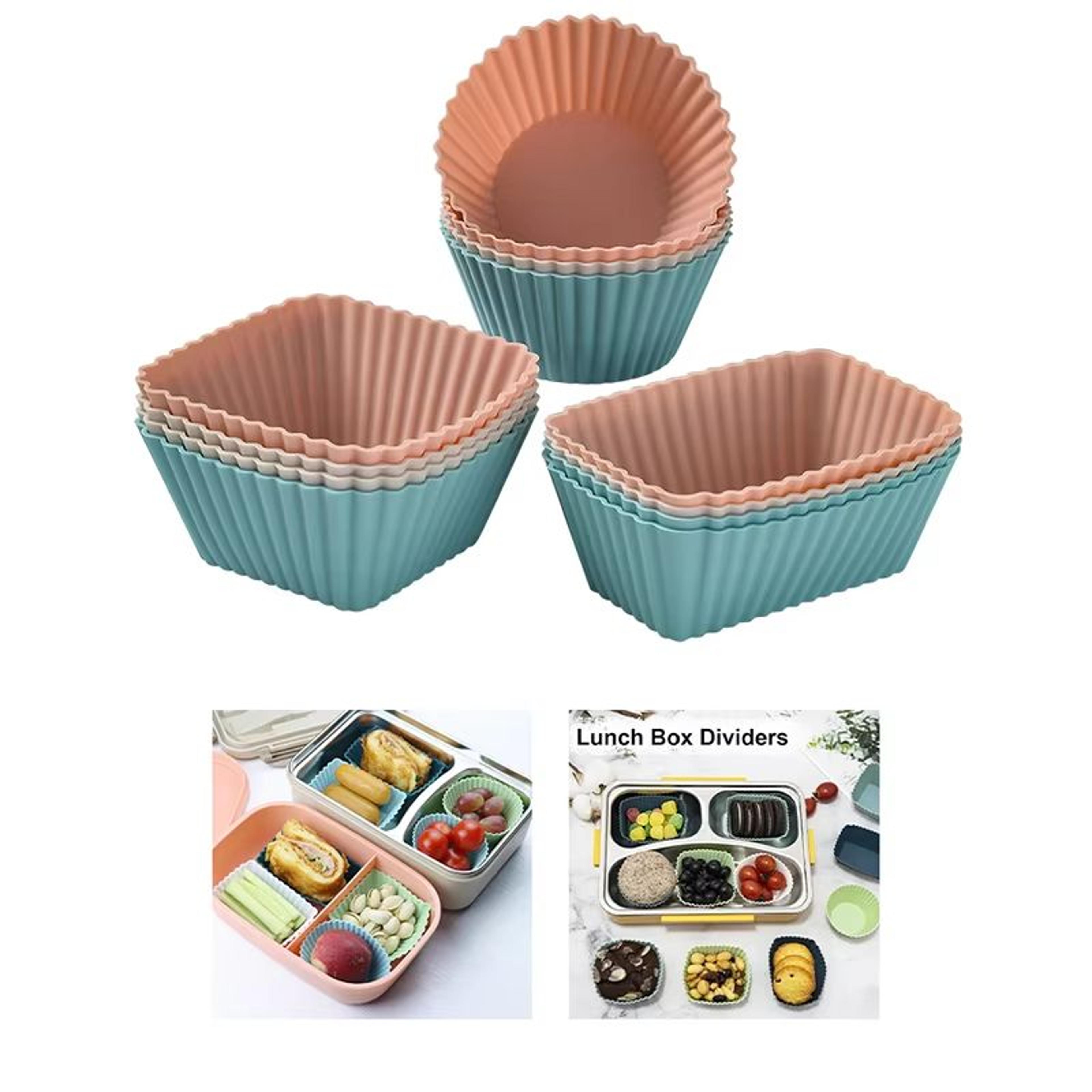 Silicone Cupcake Baking Cups 41012 Pcs  Reusable NonStick Muffin Liners For Baking Desserts And Sna 4