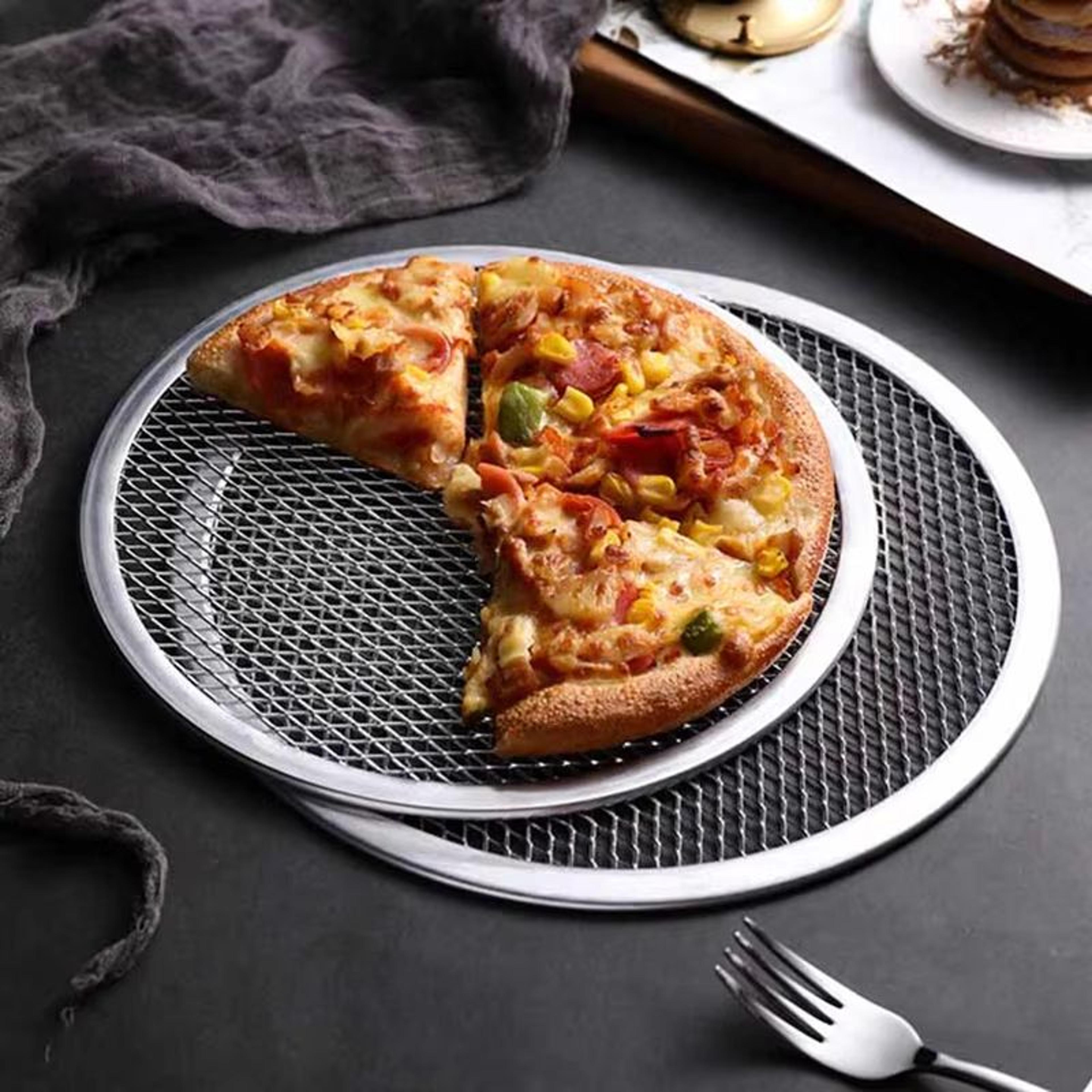 BBQ Grill Netting Toast Bread Baking Tray 813 Inches Multifunctional Nonstick Pizza Pan And Barbecu 2