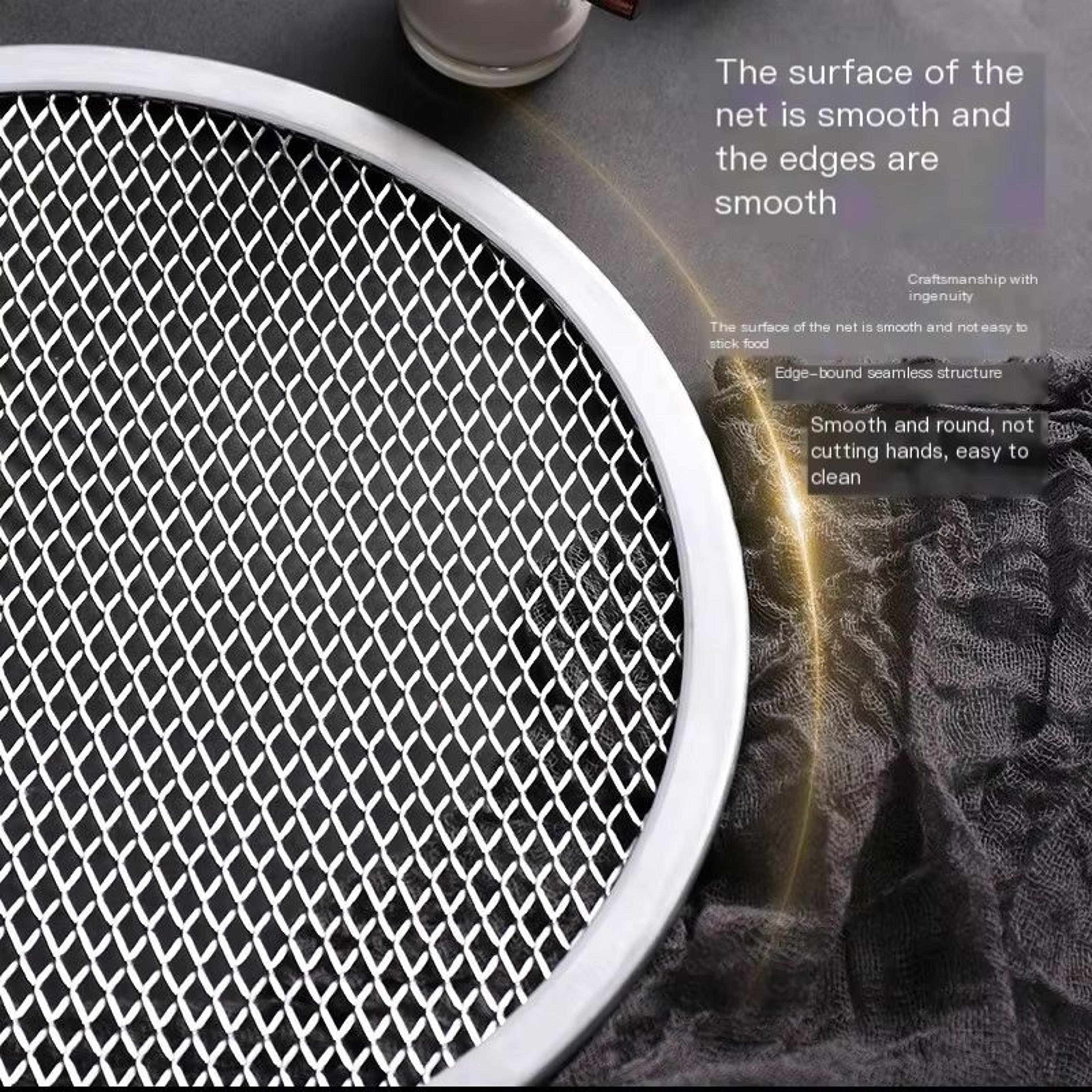 BBQ Grill Netting Toast Bread Baking Tray 813 Inches Multifunctional Nonstick Pizza Pan And Barbecu 4