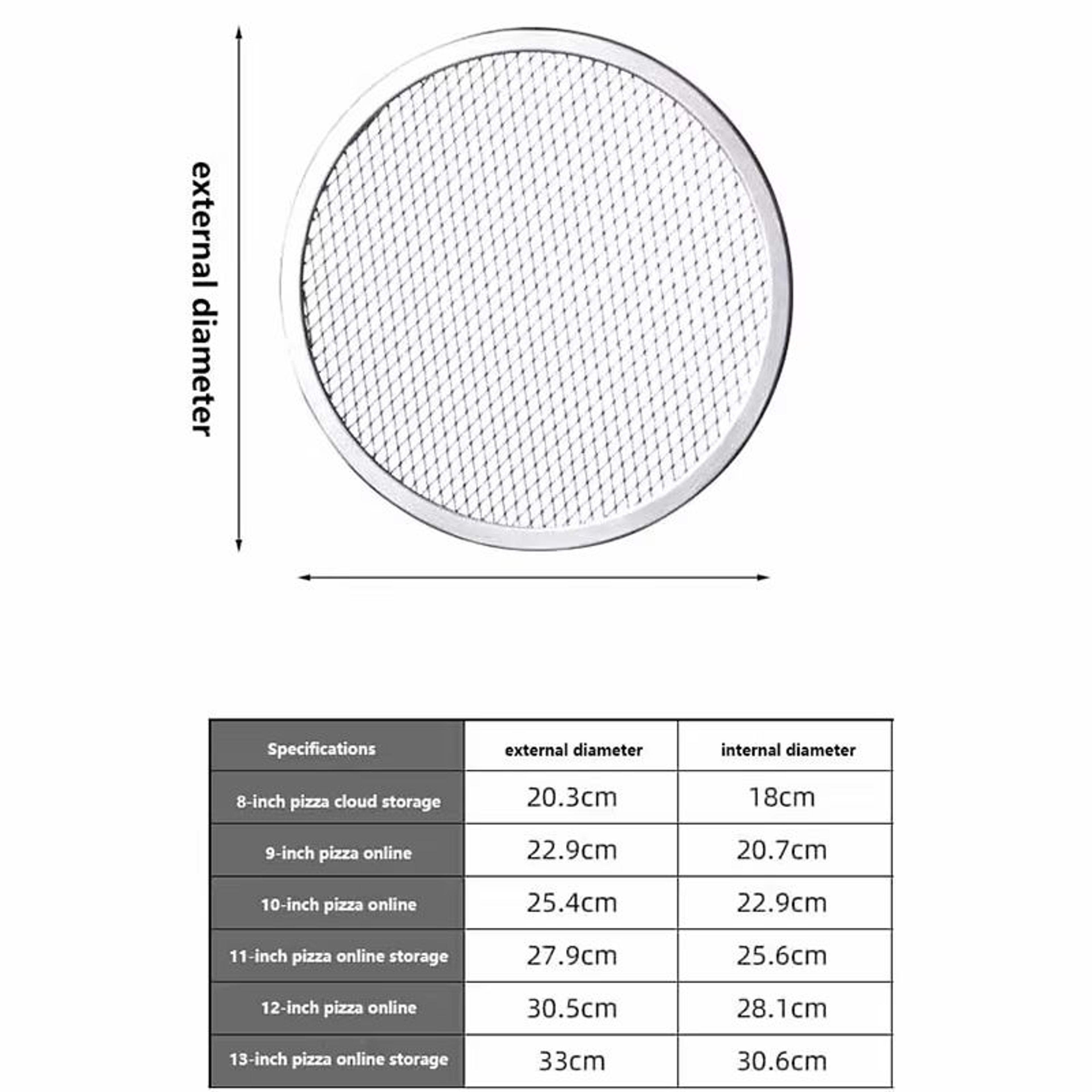 BBQ Grill Netting Toast Bread Baking Tray 813 Inches Multifunctional Nonstick Pizza Pan And Barbecu 5