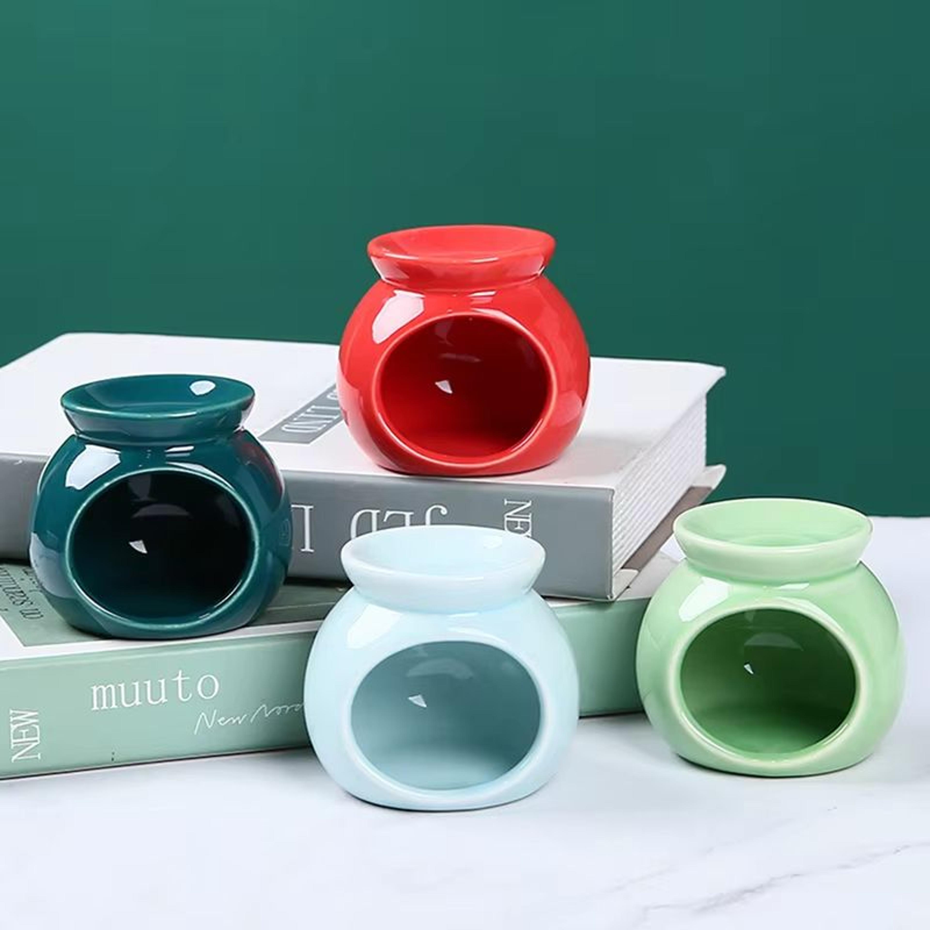 Porcelain Essential Oil Aroma Burner Ceramic Candle Diffuser Minimalist Home Aromatherapy Decor 2