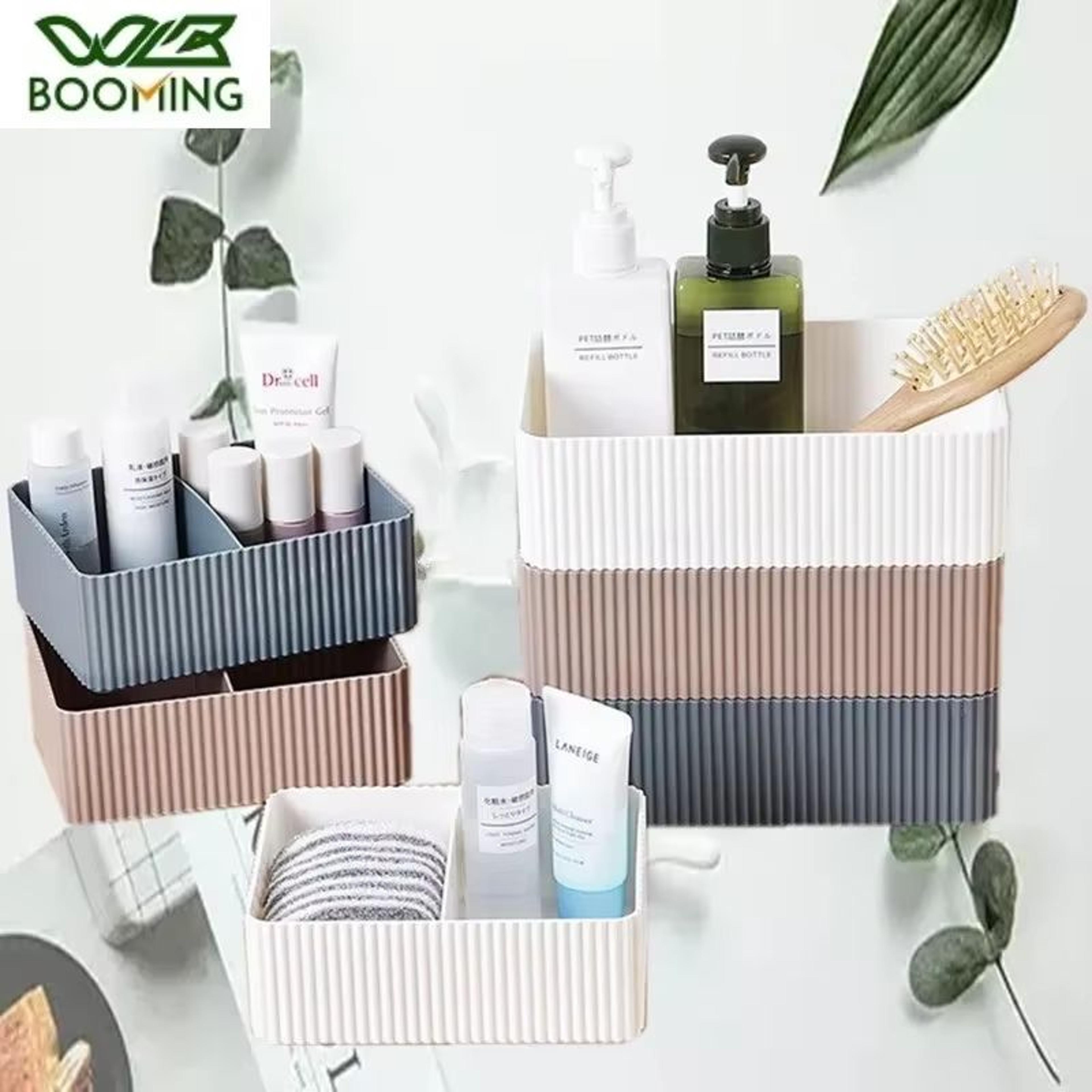 wbbooming grid desktop storage box organizer for makeup, bathroom, office, and closet essentials