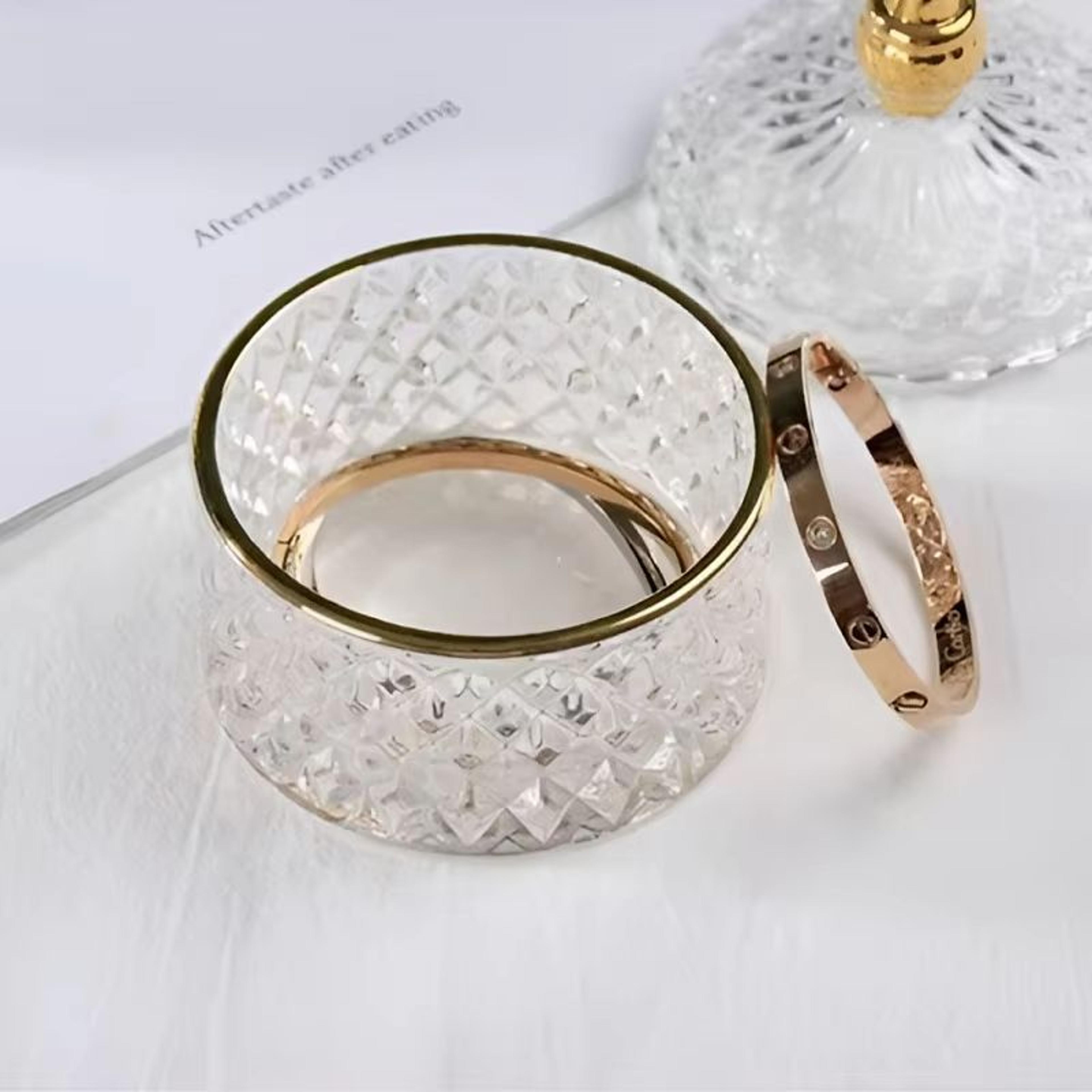 Crystal Glass Jewelry Organizer Storage Jar For Cosmetics Tea Candy Coffee And Seasonings 3