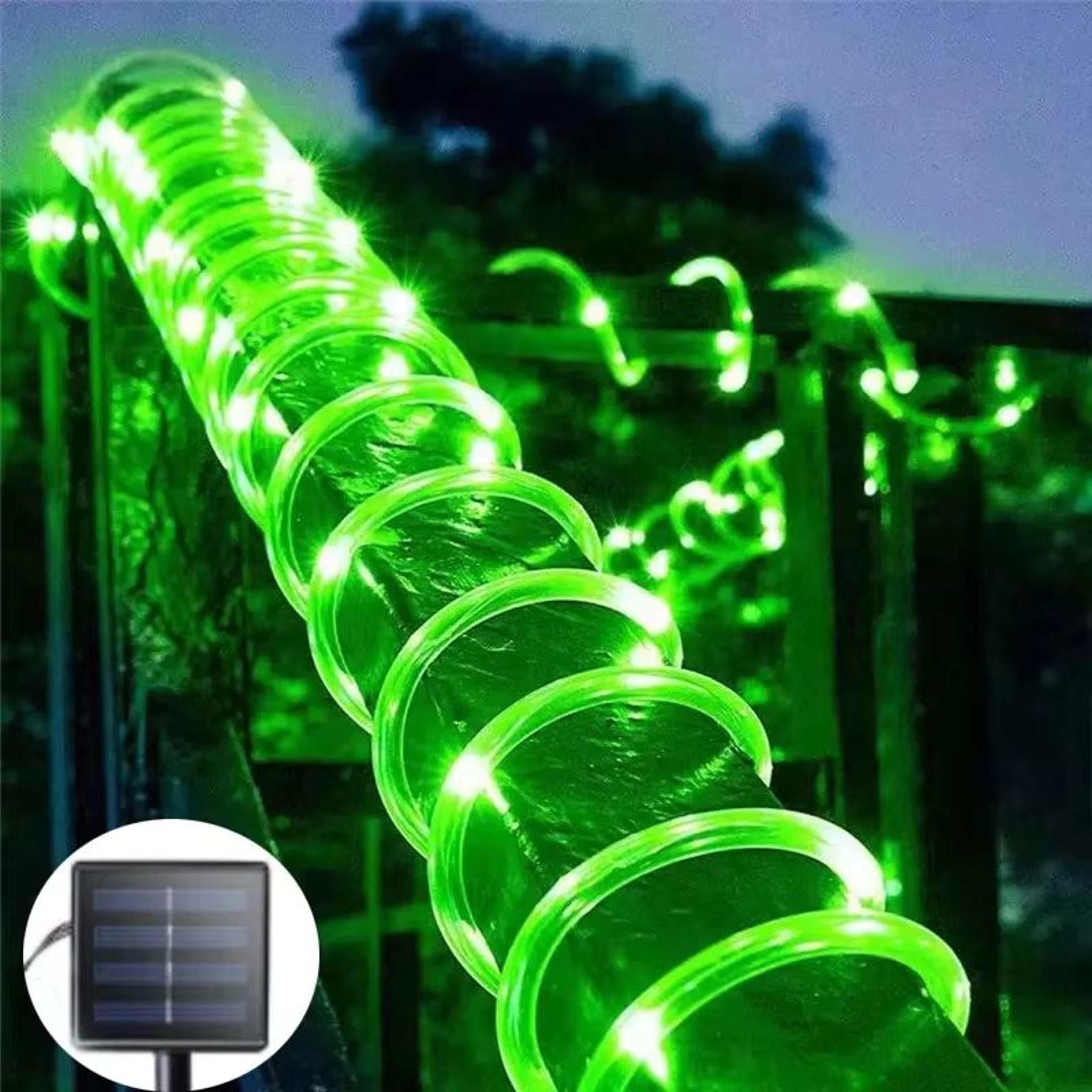solar led rope tube string lights outdoor garden and christmas decoration flexible fairy light garland