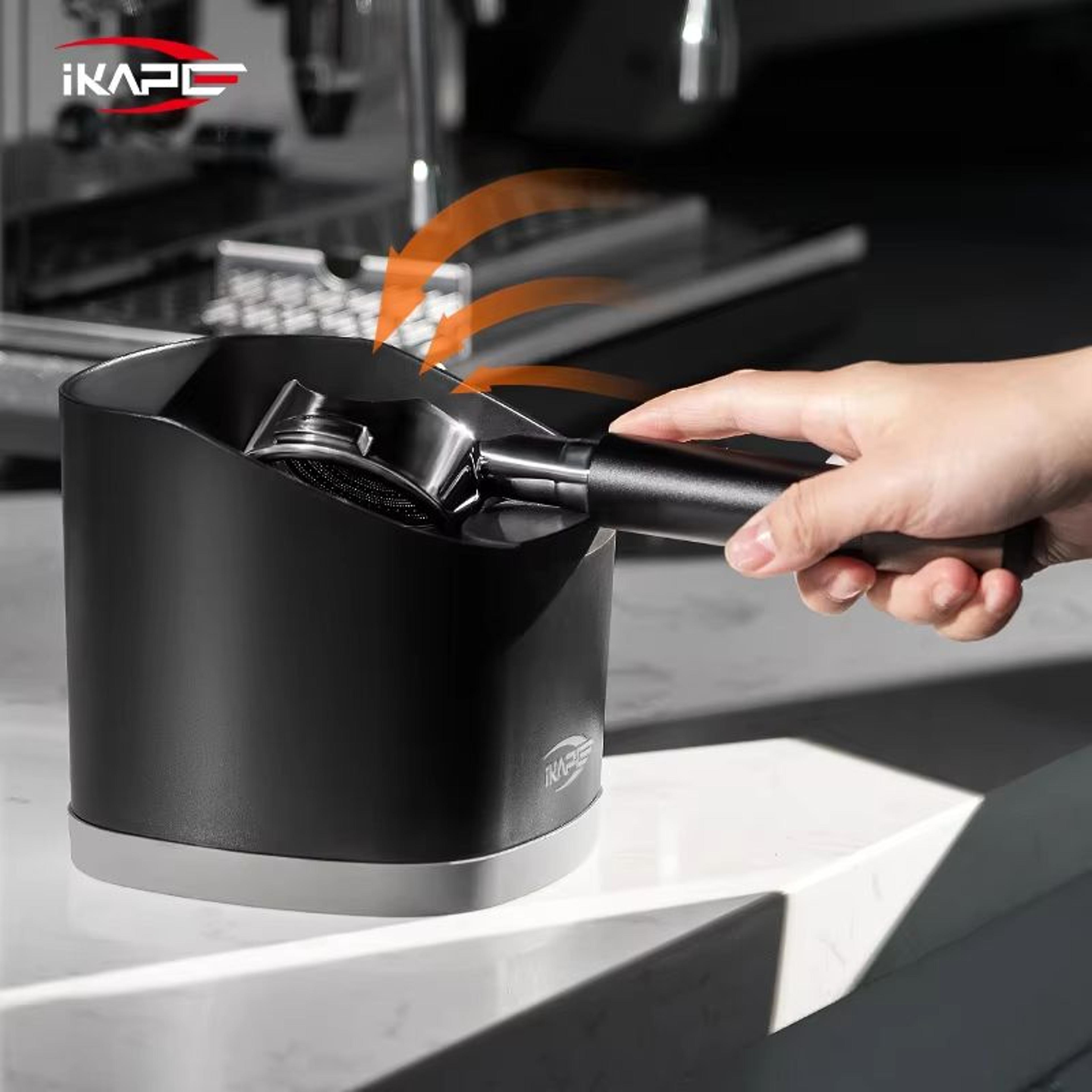ikape v2 knock box – anti-slip espresso grounds organizer for coffee stations