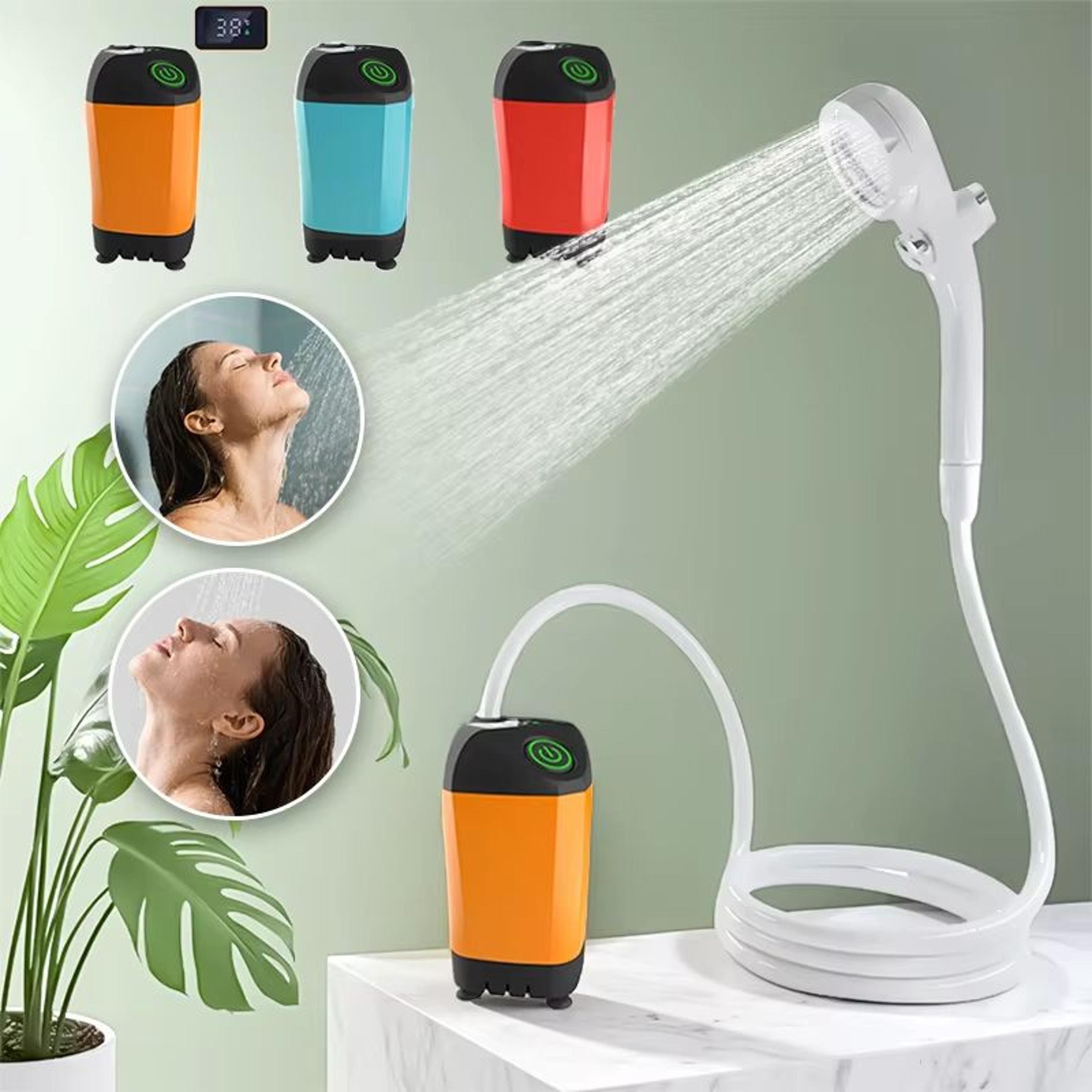 outdoor waterproof portable electric shower pump with digital display