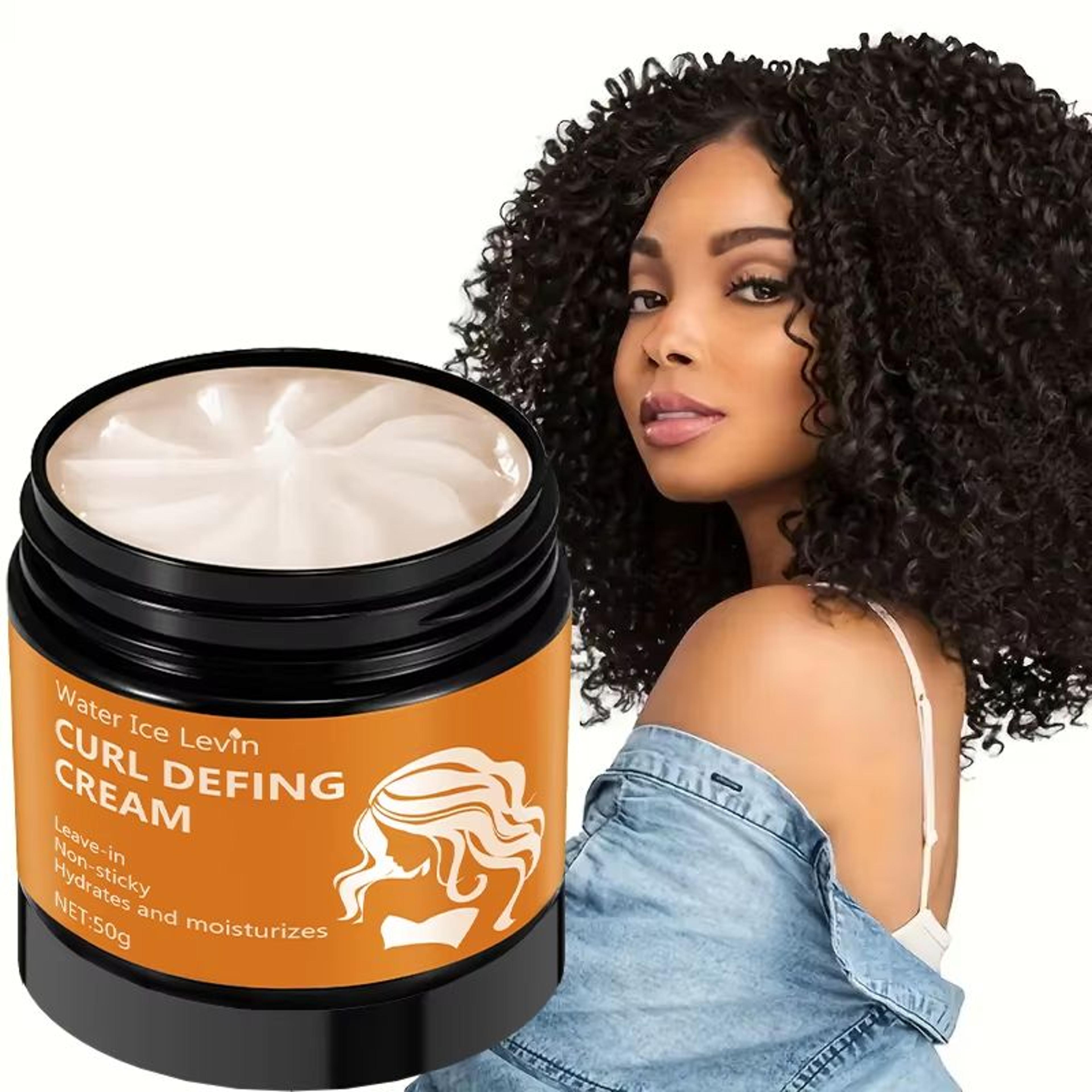 black castor oil curly hair styling cream for moisturizing and defining curls