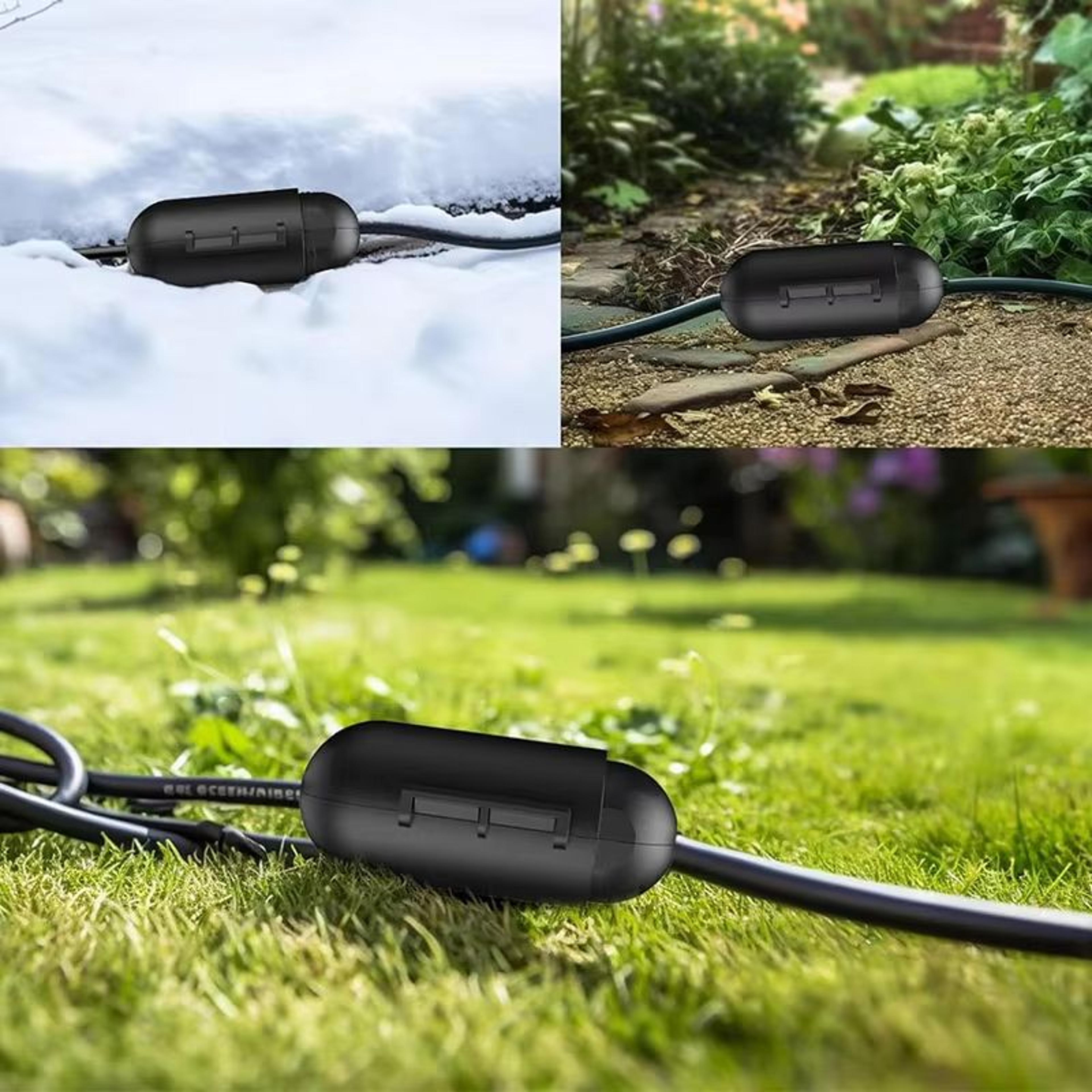outdoor extension cable safety cover – waterproof weatherproof electrical connection box for indoor & outdoor sockets