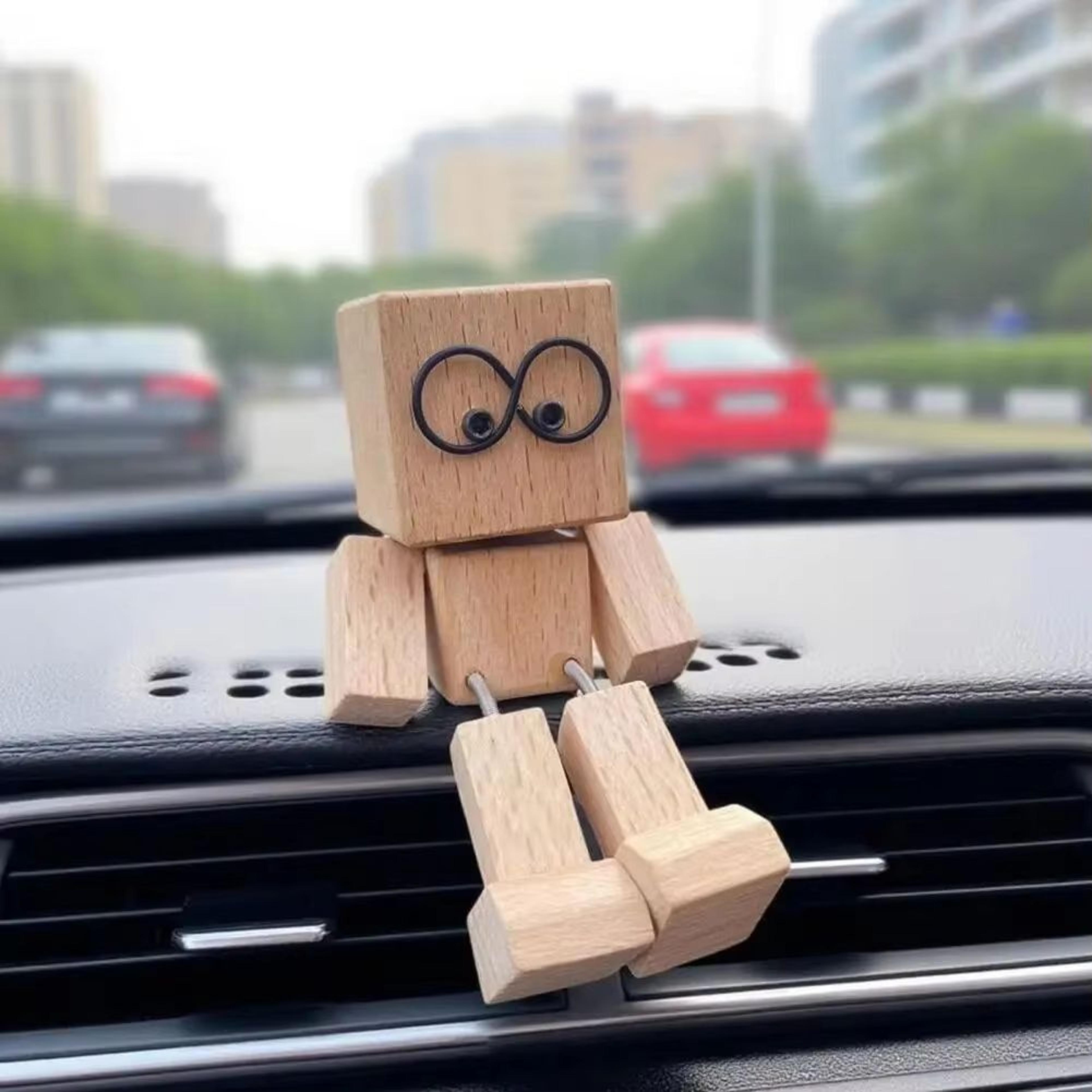 creative wobbly leg puppet dashboard ornament funny car interior decor