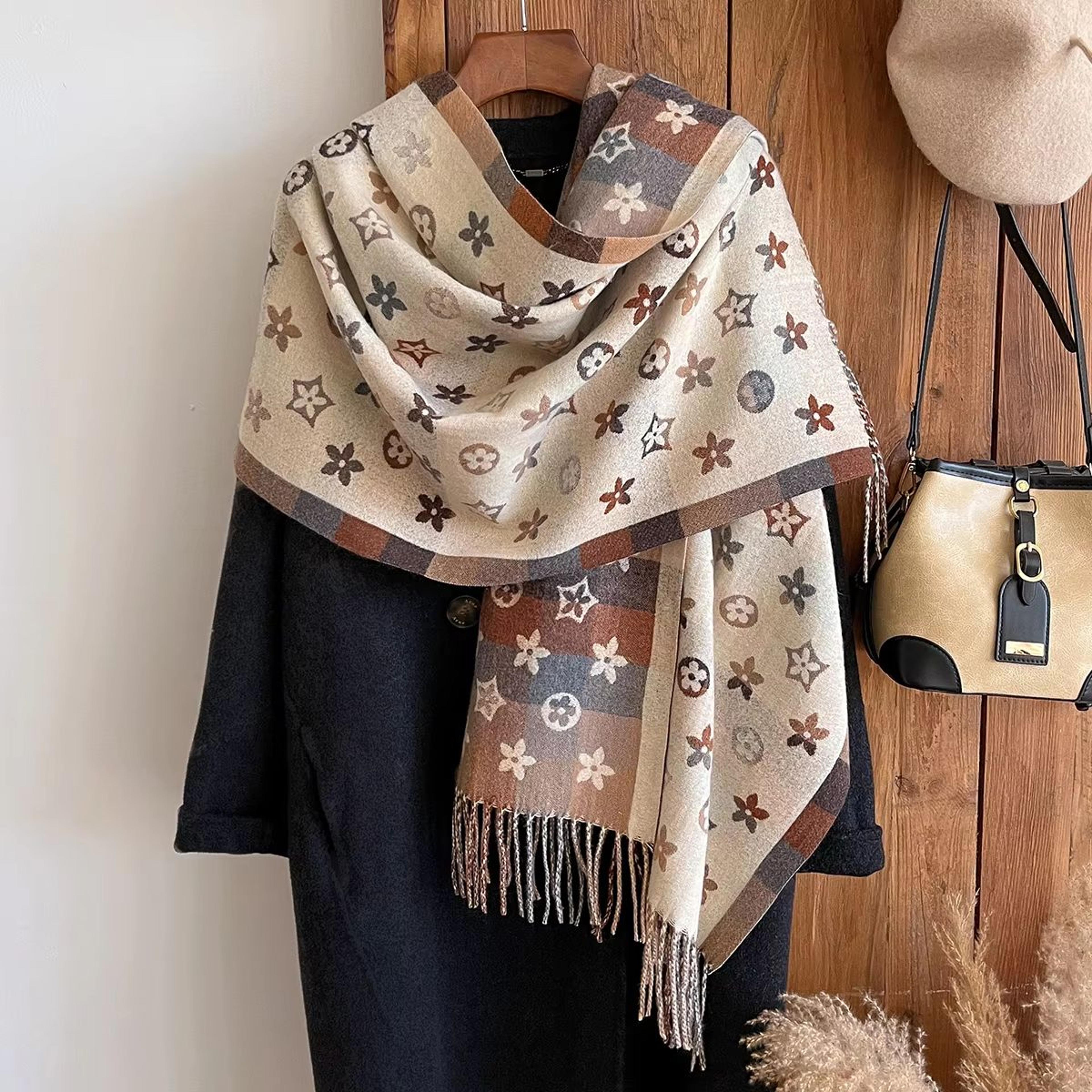 national style cashmere winter scarf for women – thick pashmina shawl wrap blanket foulard bandana