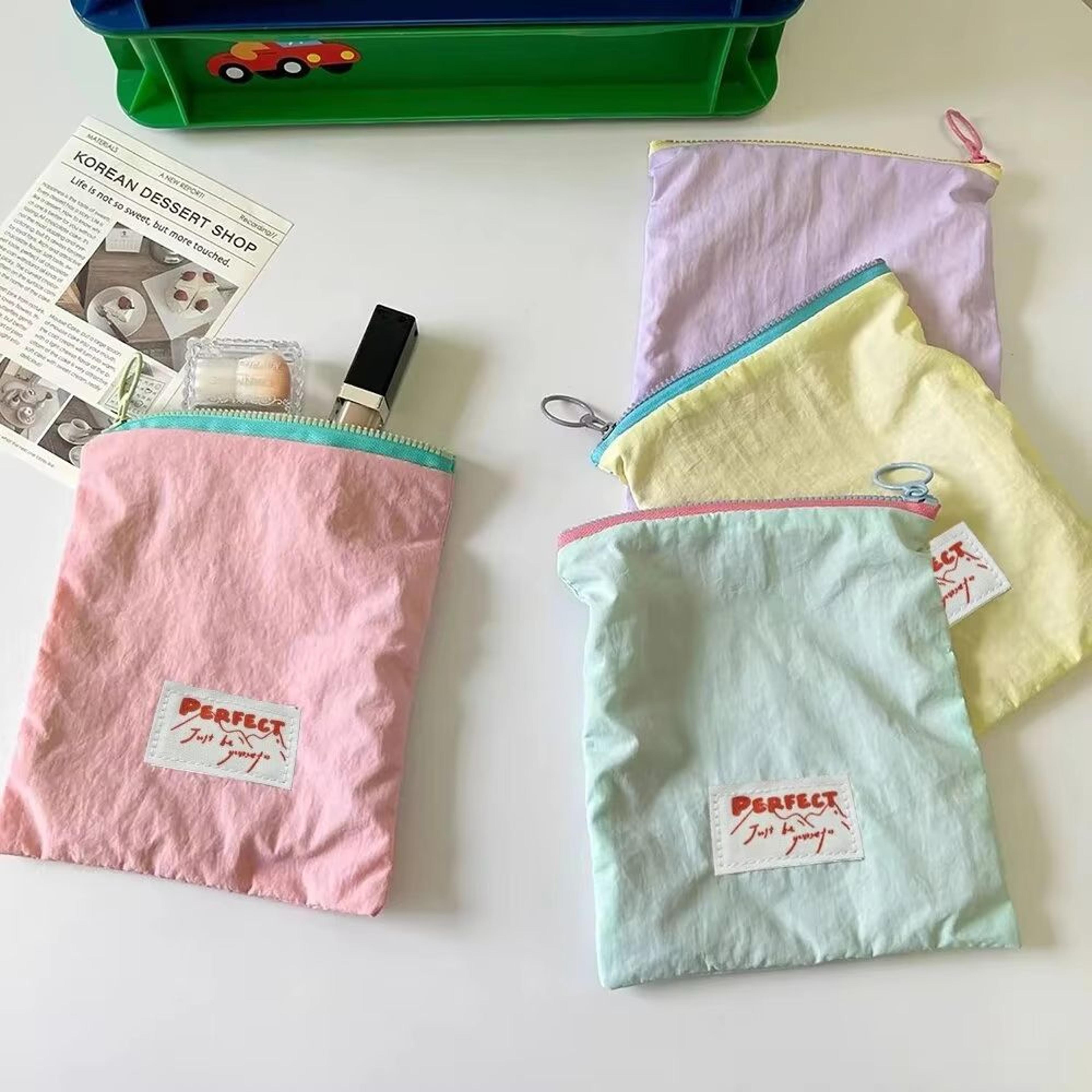 cute mini zipper makeup bag korean macarone cosmetic pouch