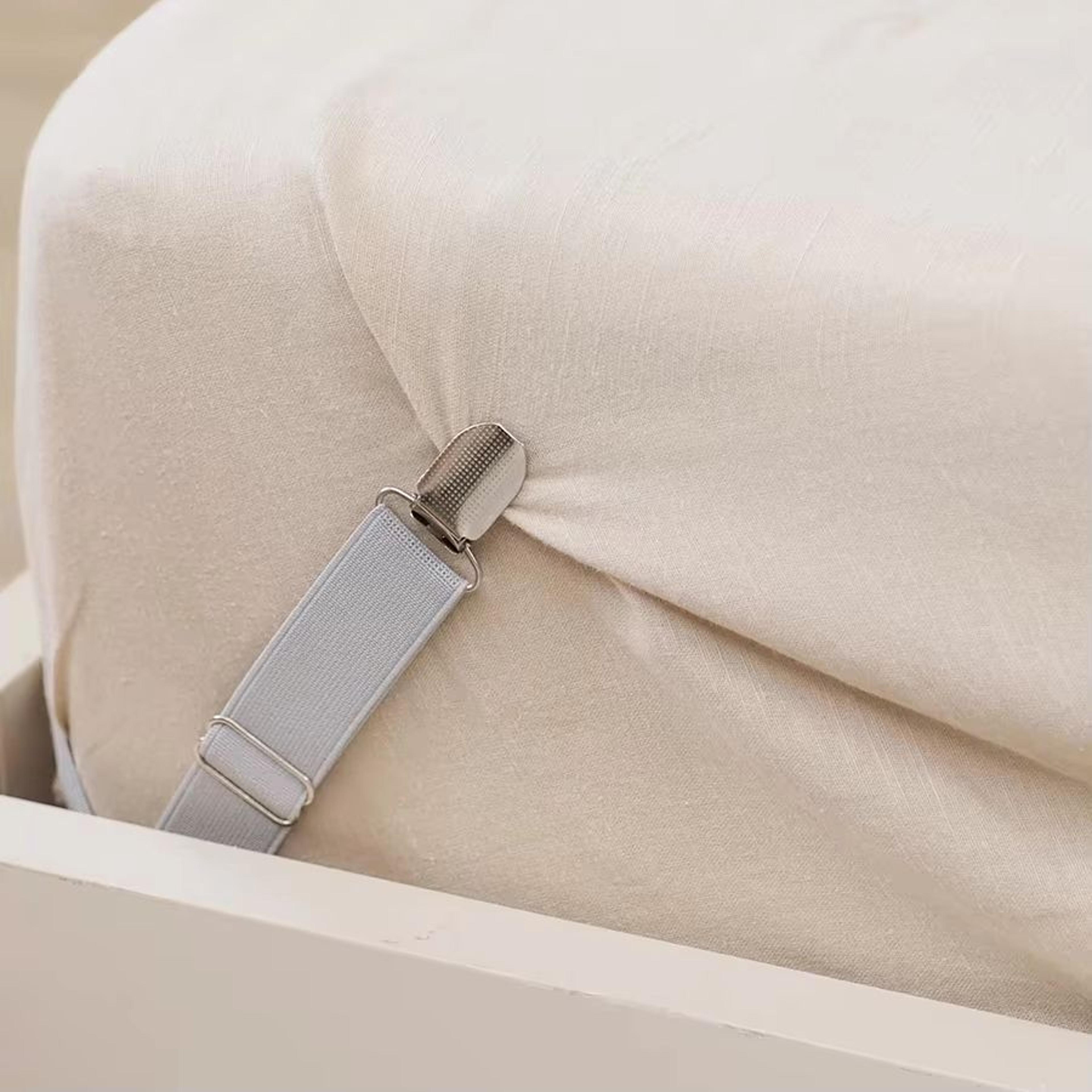 Adjustable Bed Sheet Clips Set Of 4 Elastic Fitted Bedding Fasteners 2