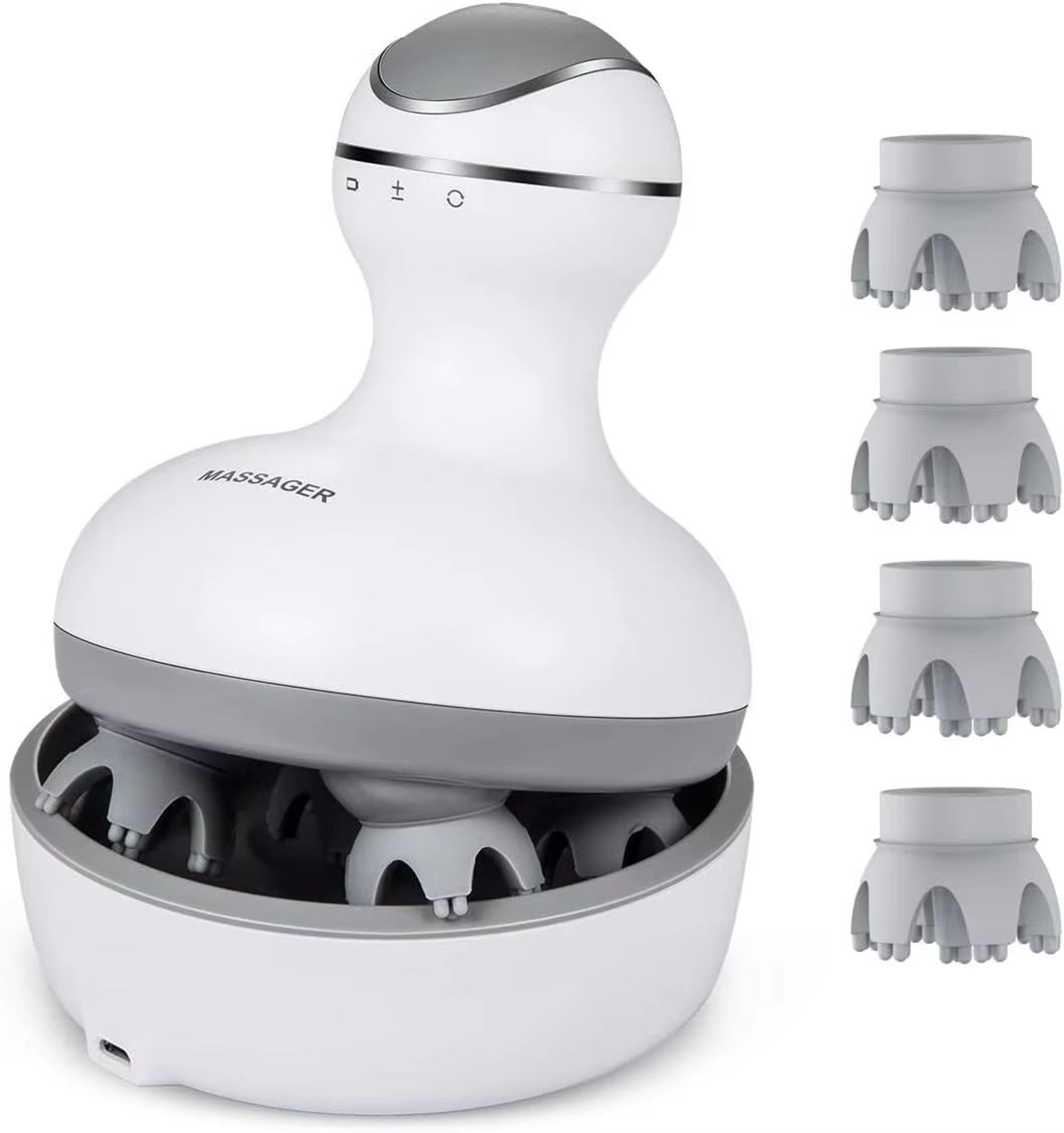 cordless electric scalp massager for hair growth, deep clean & stress relief