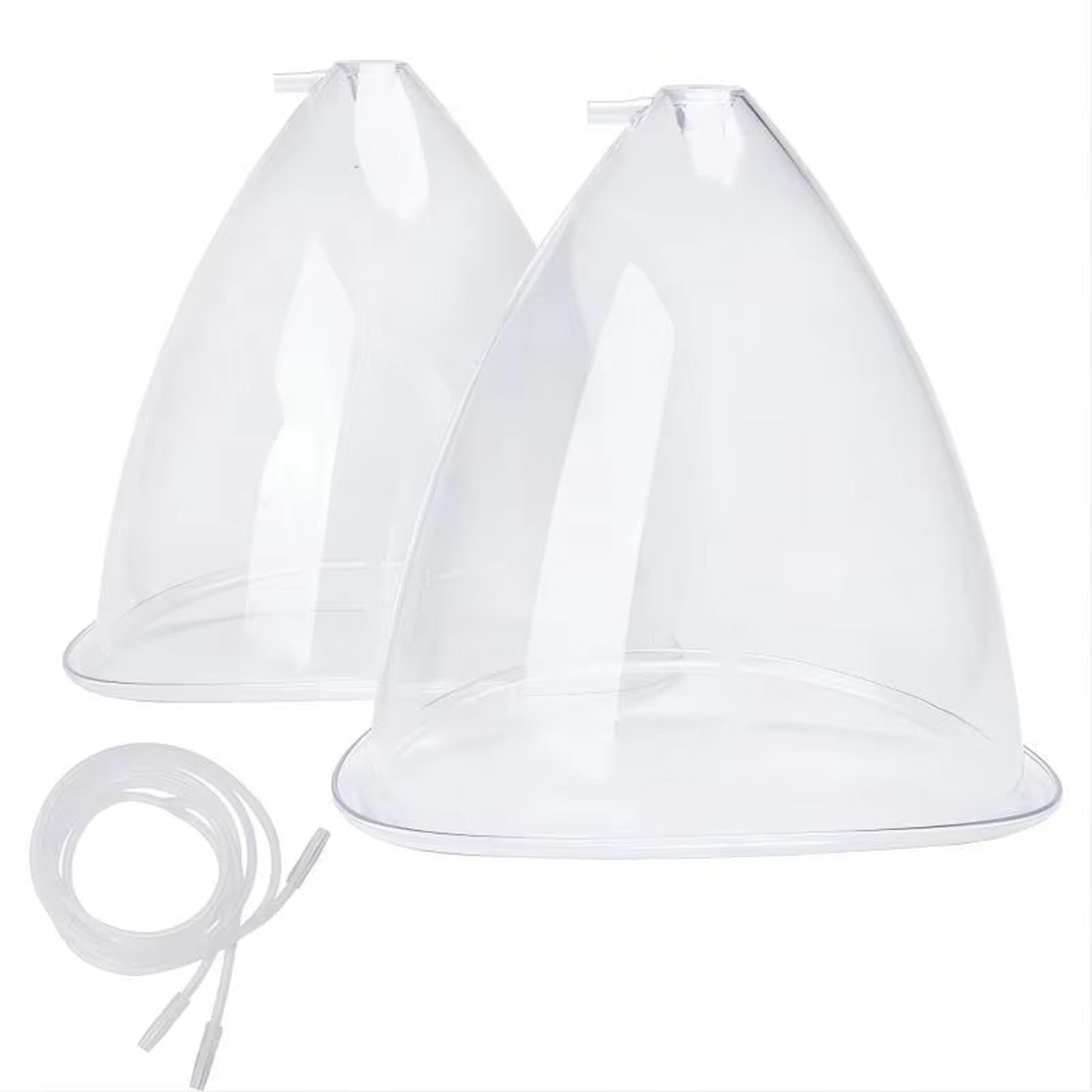 breast & hip enhancement vacuum pump set with 2 cups and hose for lifting and contouring