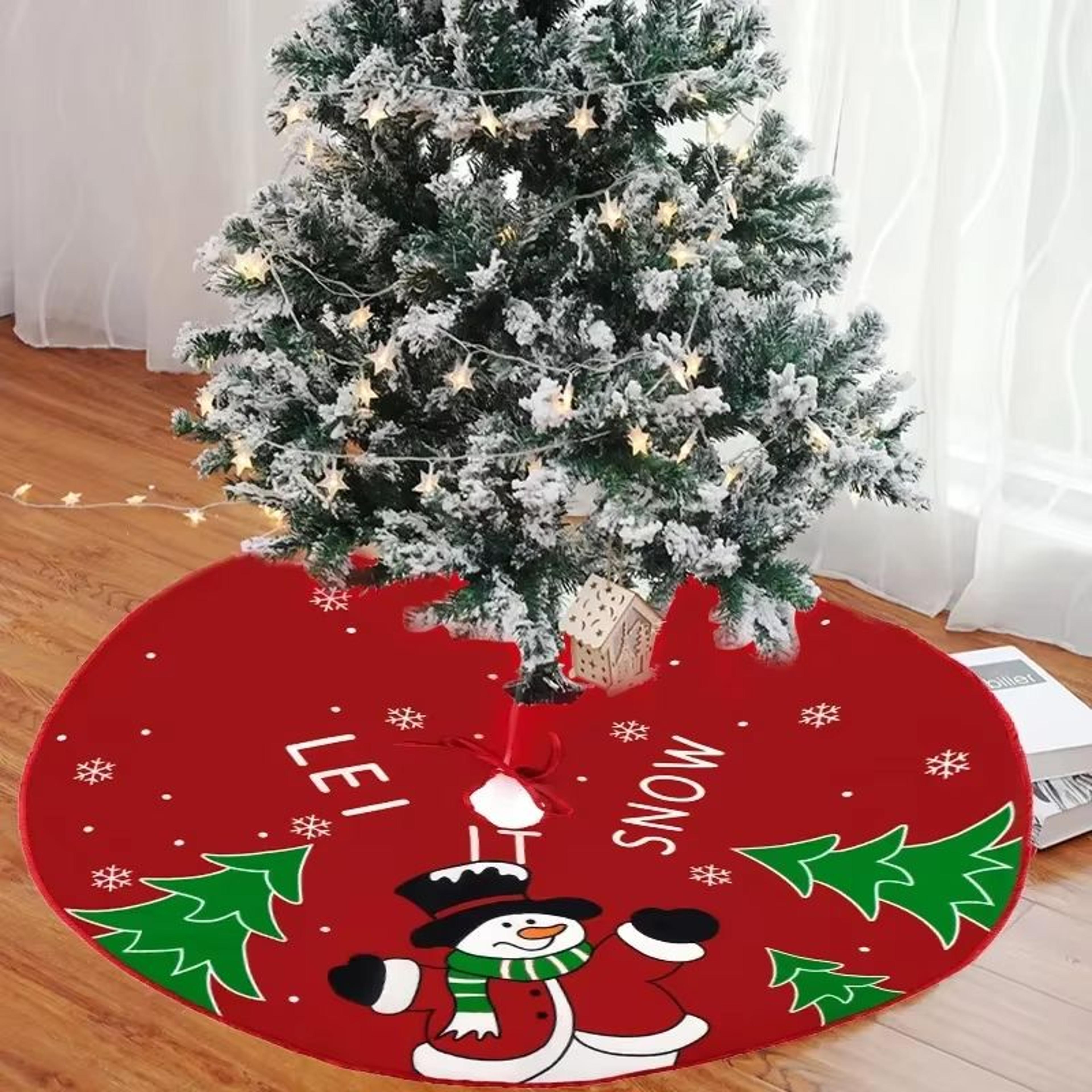 festive christmas tree skirt 35.43in or 23.62in cartoon tree base cover for holiday xmas home decor