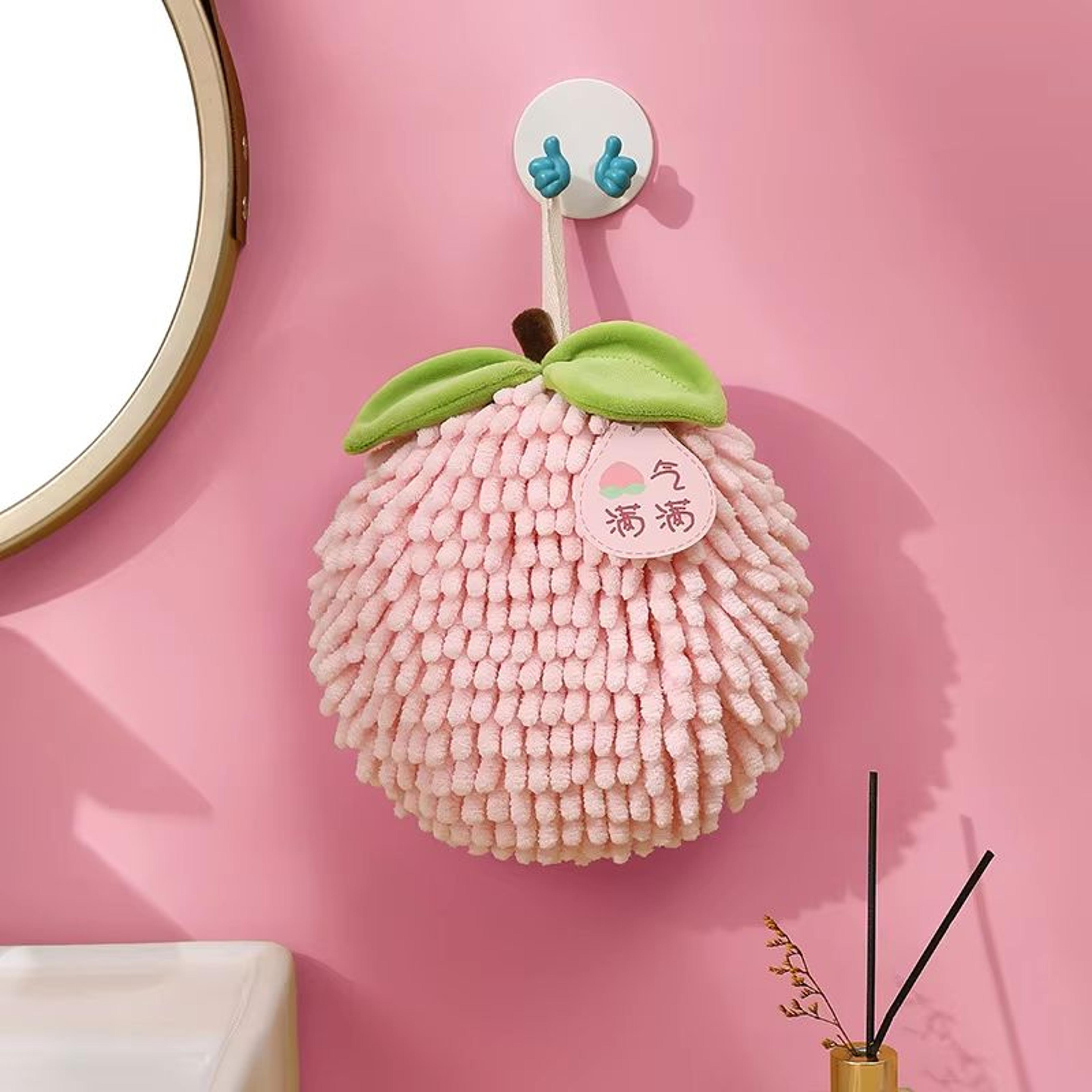 FruitShape Chenille Hand Towel QuickDry Soft Absorbent Hanging Towel With Loop 6