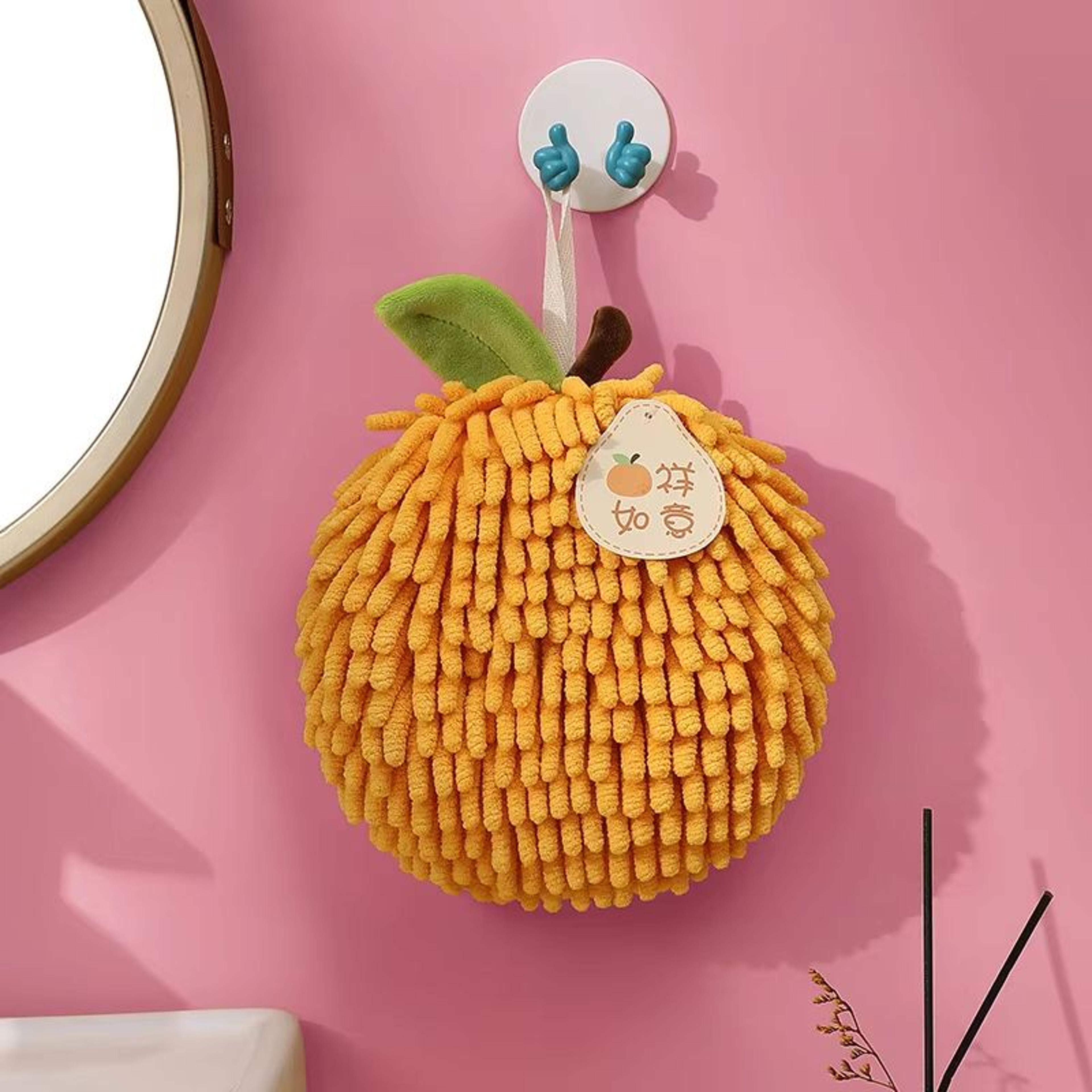 FruitShape Chenille Hand Towel QuickDry Soft Absorbent Hanging Towel With Loop 7