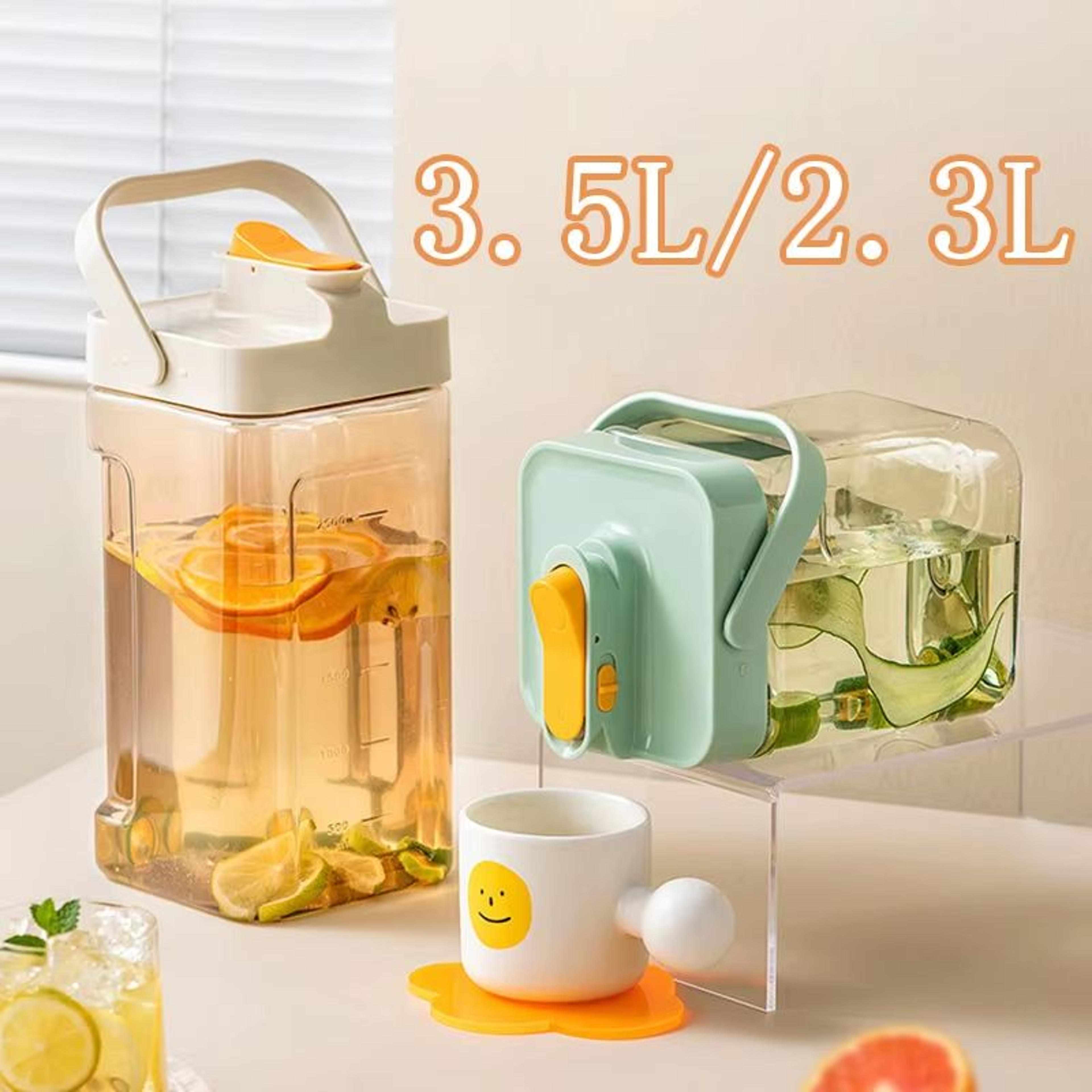 large capacity refrigerator beverage dispenser with faucet cold water and juice kettle
