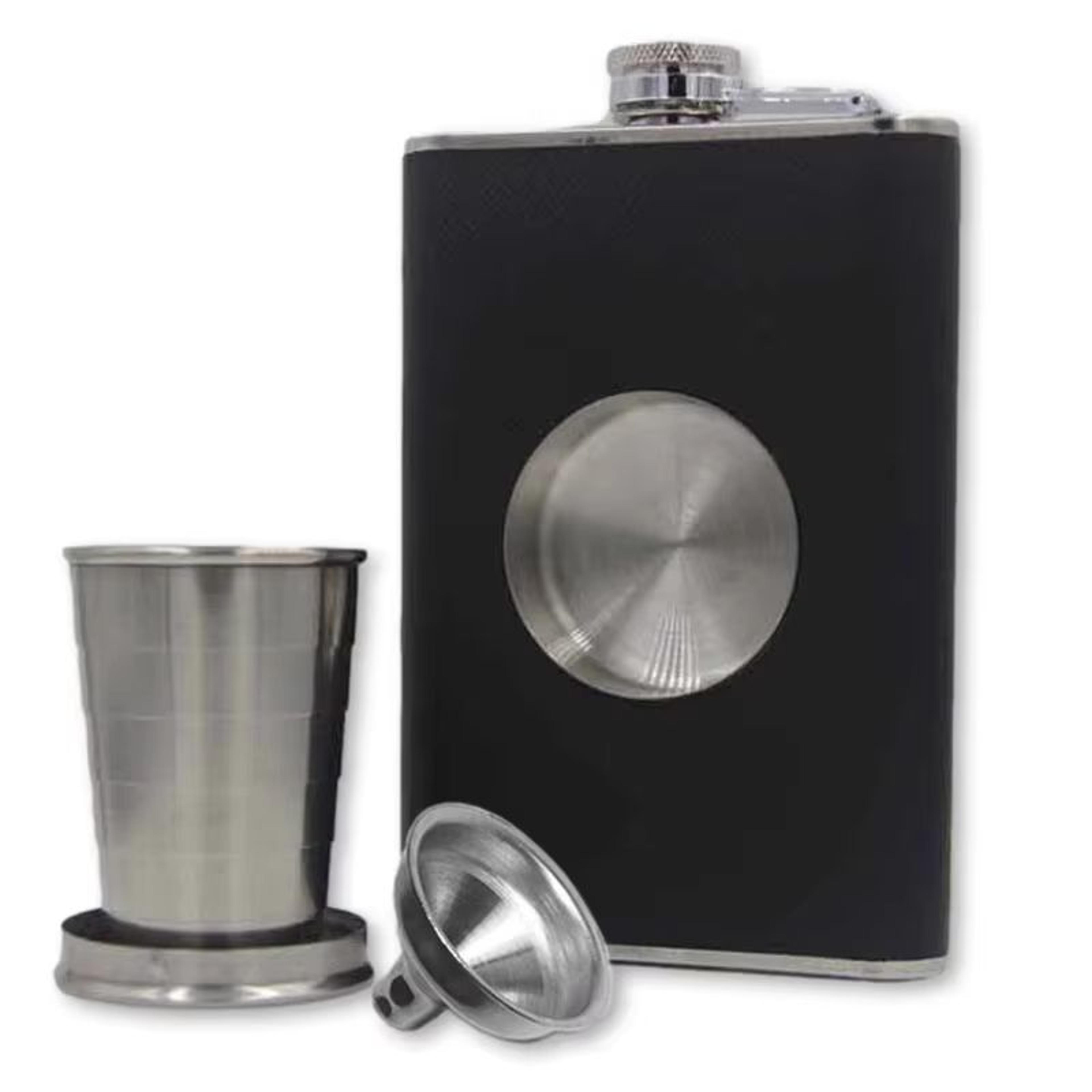 stainless steel 8 oz hip flask set with cup and funnel portable alcohol bottle gift