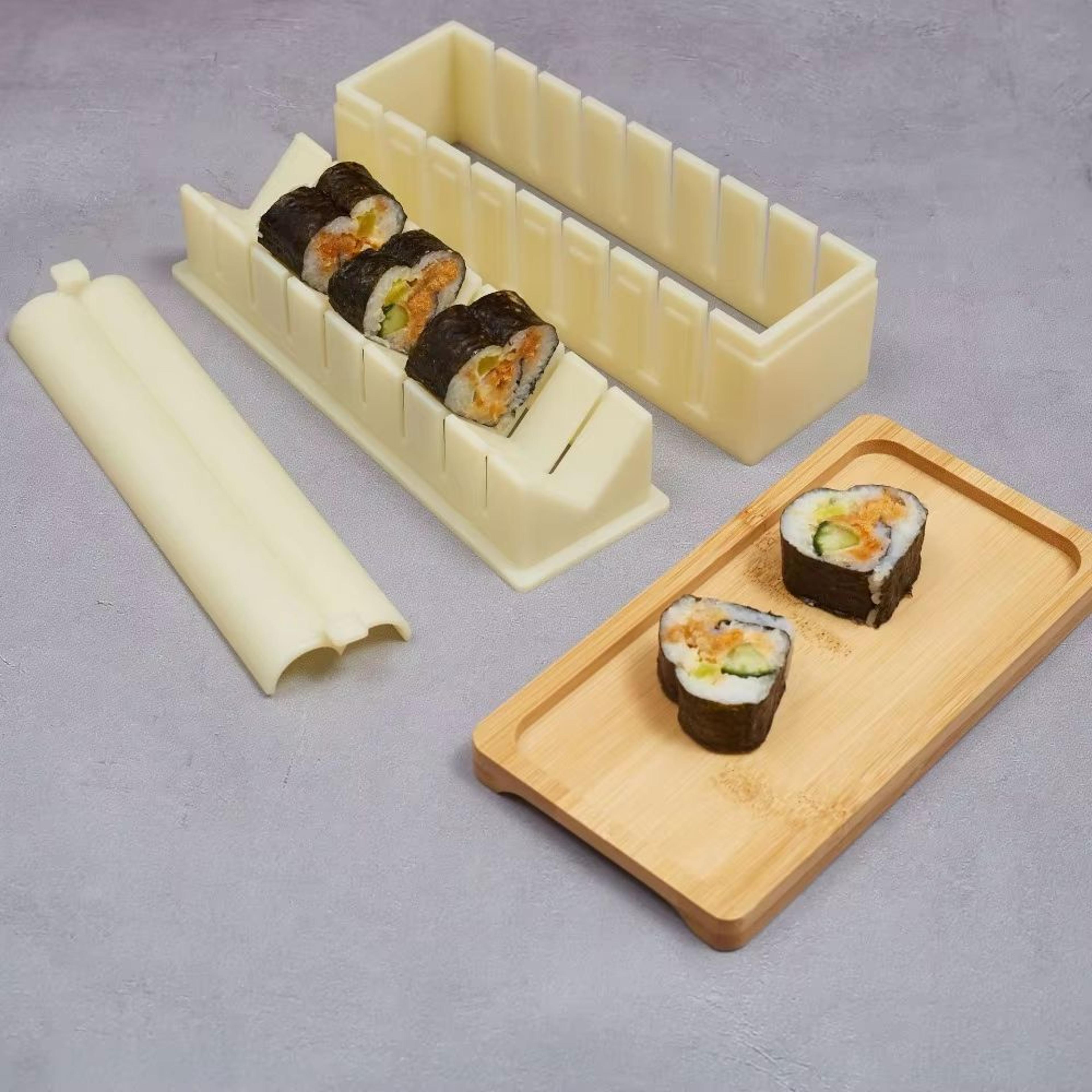 3pcs Sushi Maker Kit Kimbap Roll Molds Round Square Heart Easy DIY Sushi Rolling Mold Tools For Hom 2