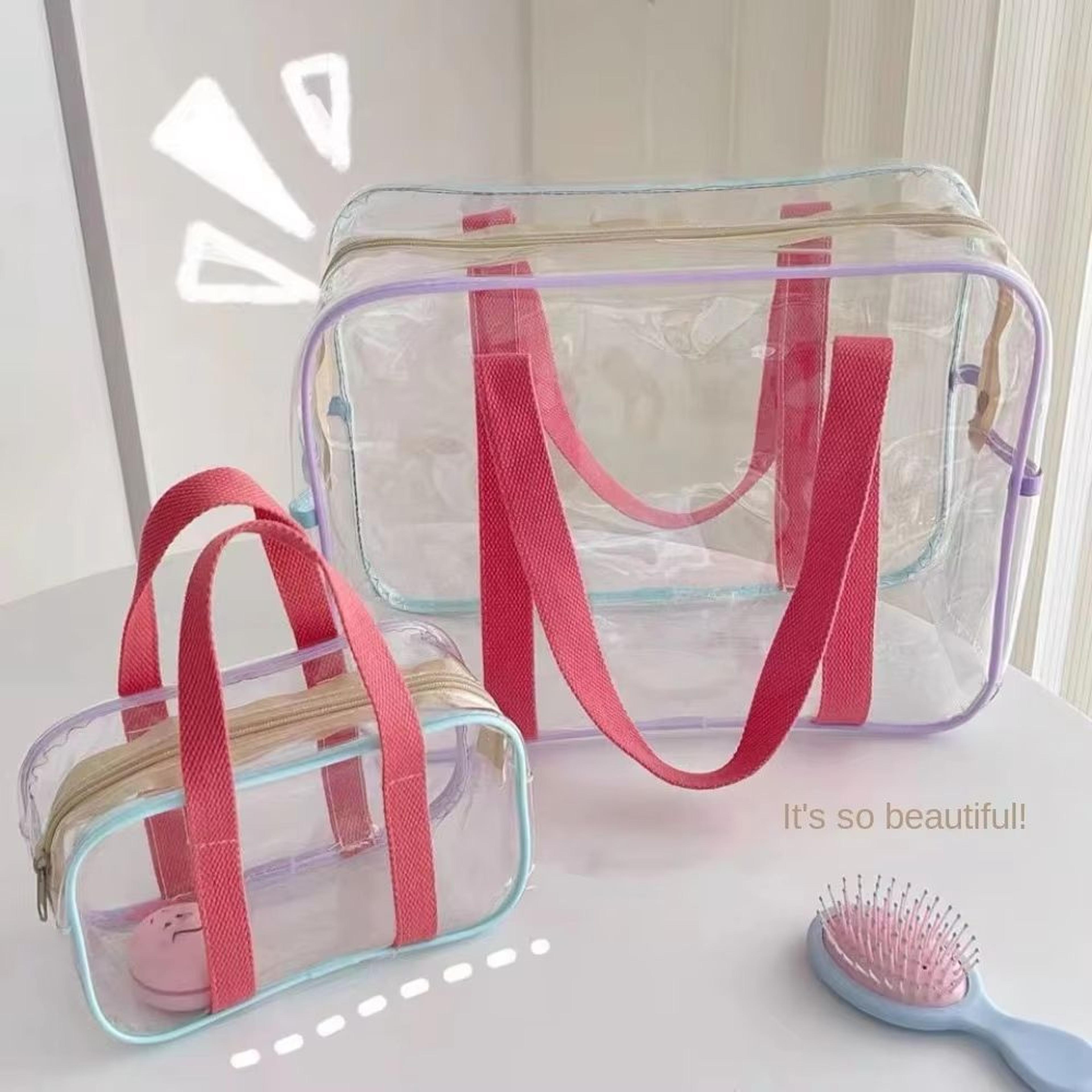 large transparent pvc jelly beach bag waterproof outdoor tote