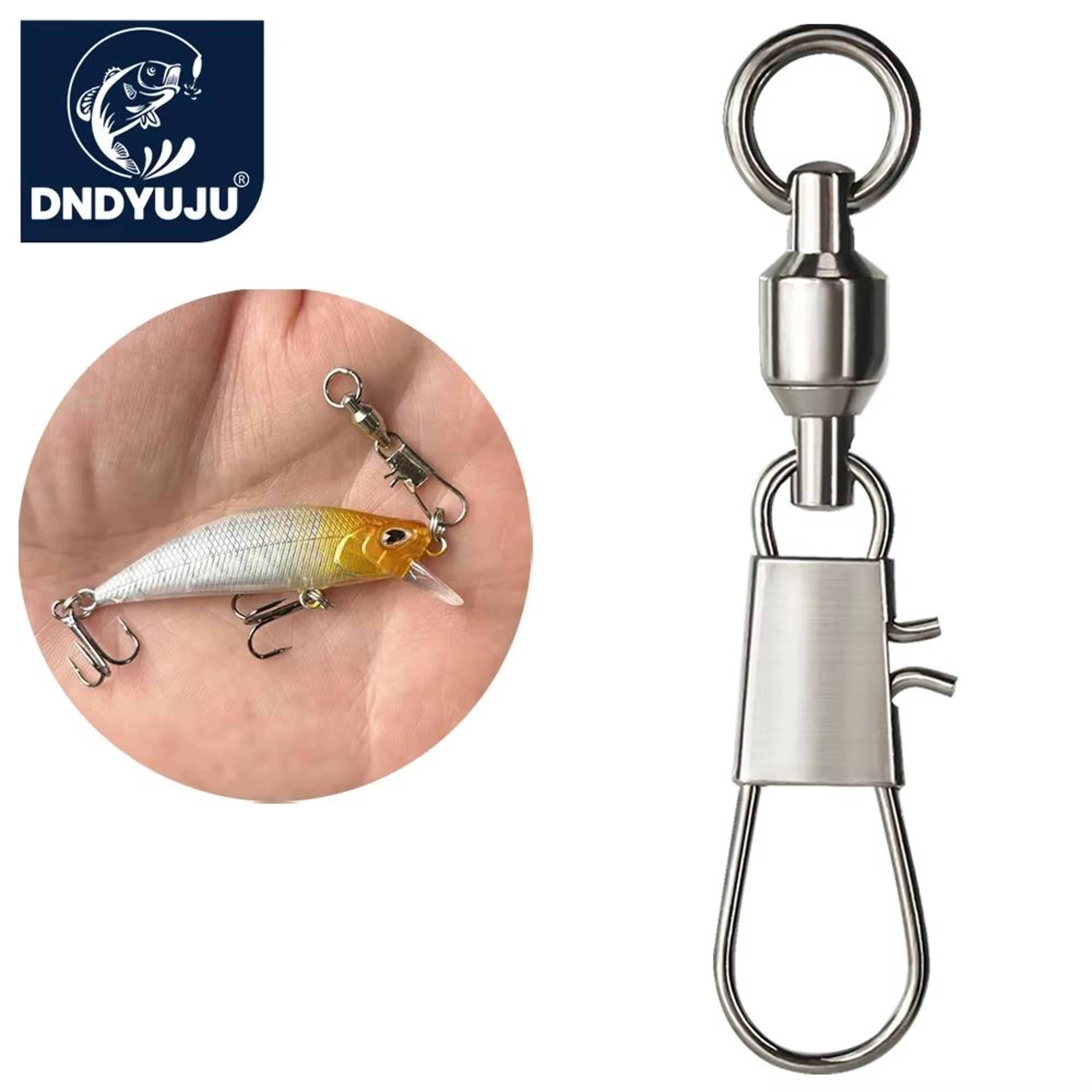 20-piece ball bearing fishing swivels with interlock snap pin stainless steel