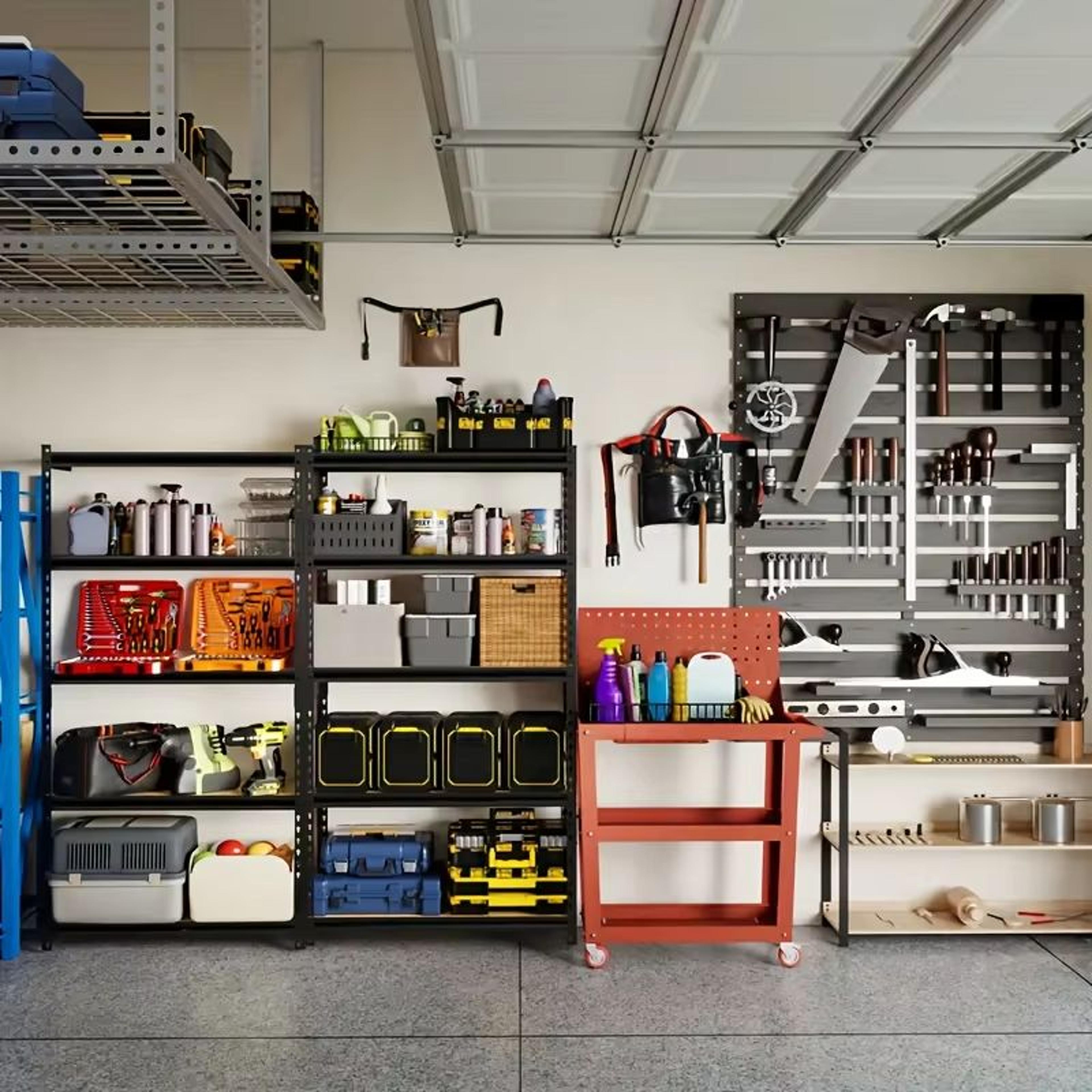 5 Tier Heavy Duty Shelving Unit 72x36x16in 2000lb Capacity Industrial Storage Rack In Matte Black 4