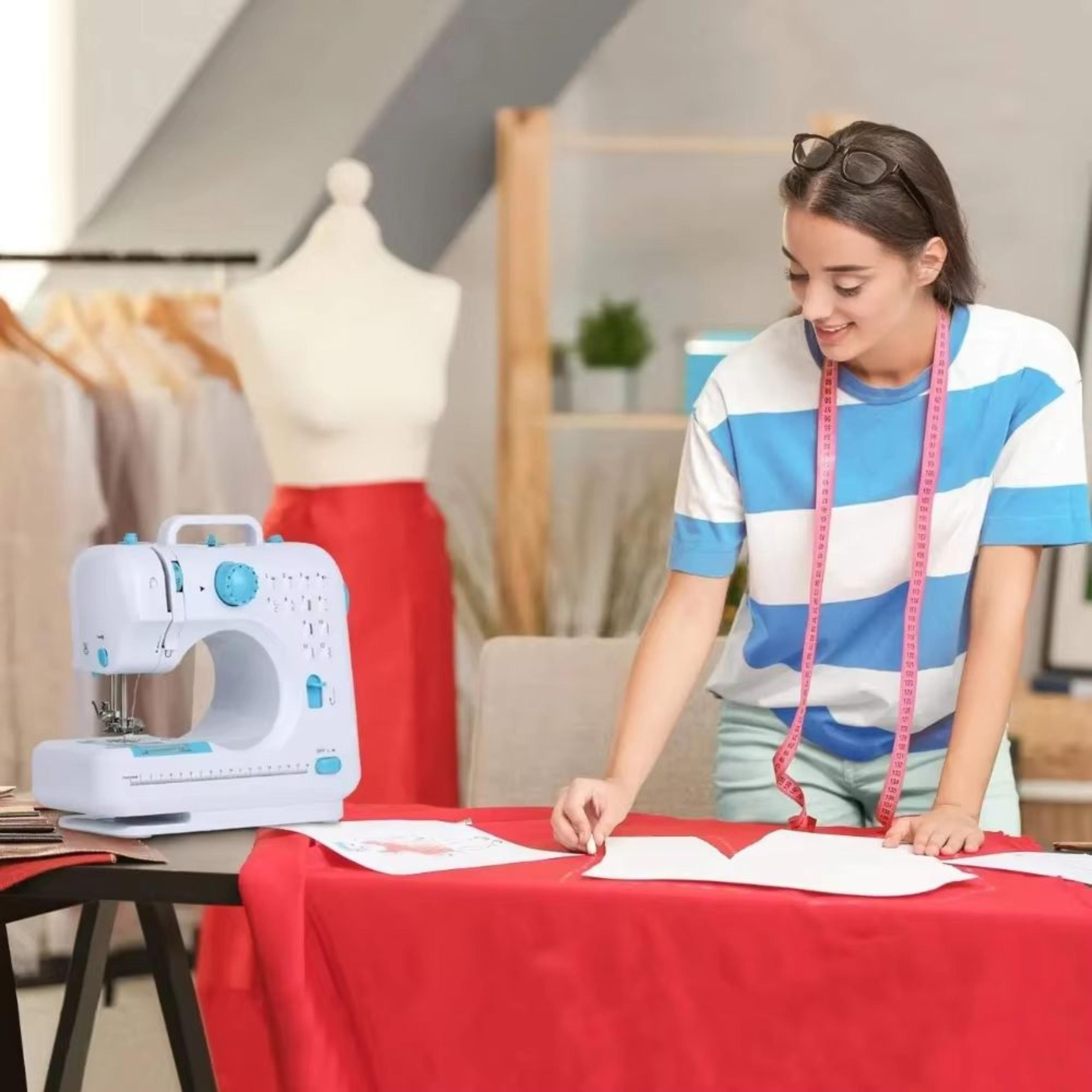 12 Stitch Mini Sewing Machine Portable Lockstitch Sewing Machine With Foot Pedal Dual Speed Beginne 1