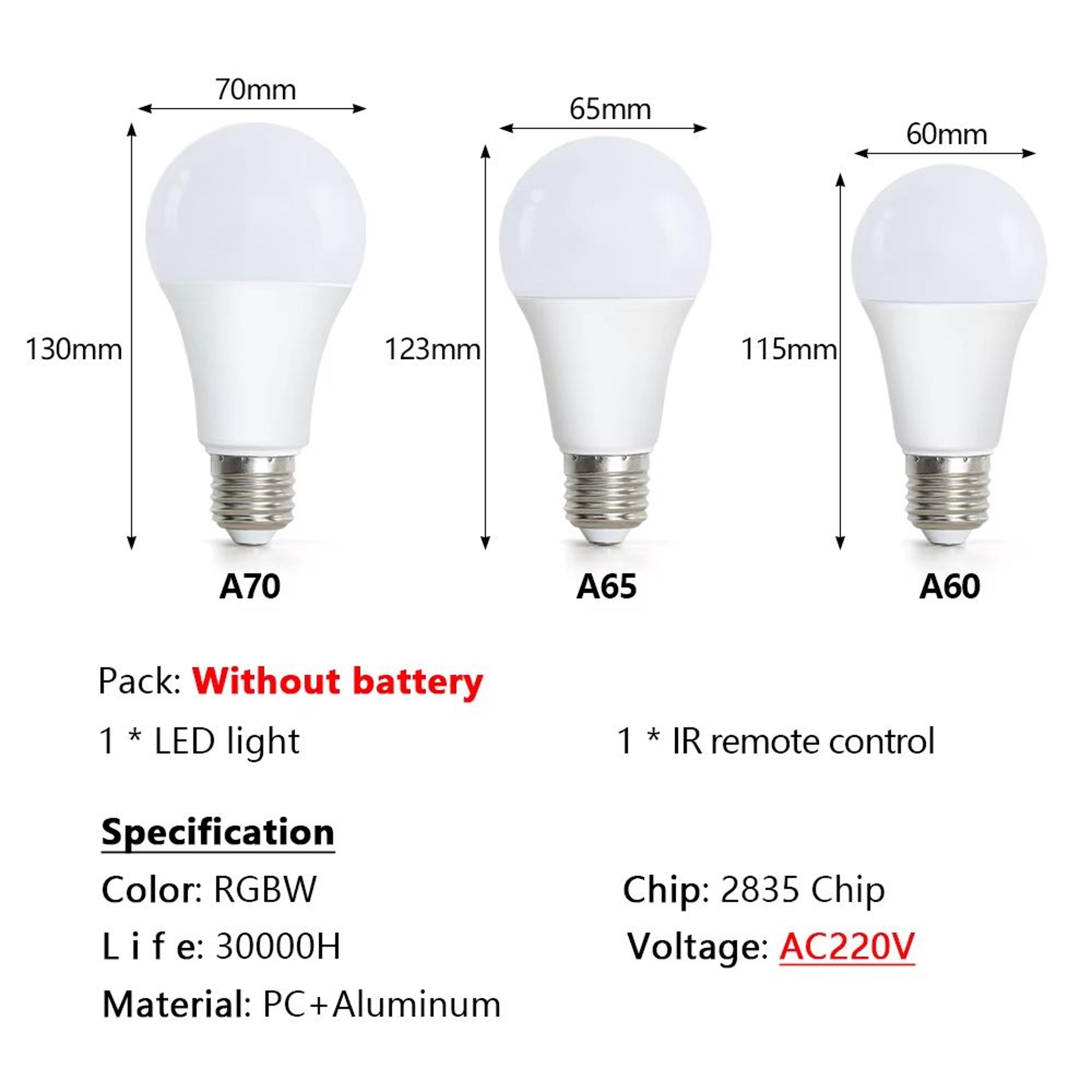 16Color RGB LED Multicolor Bulb With E27 Base And 24Key Remote Control 2