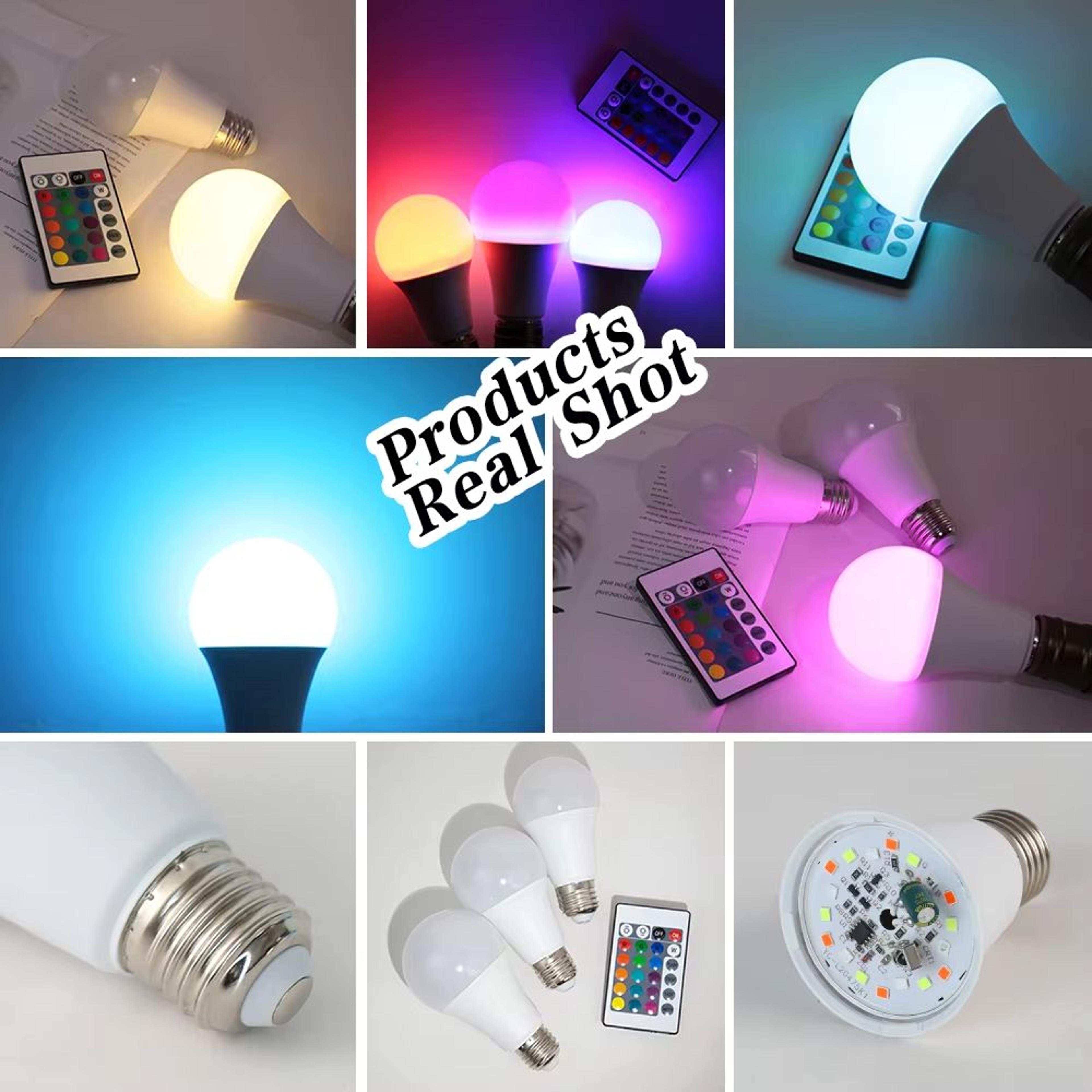 16Color RGB LED Multicolor Bulb With E27 Base And 24Key Remote Control 4