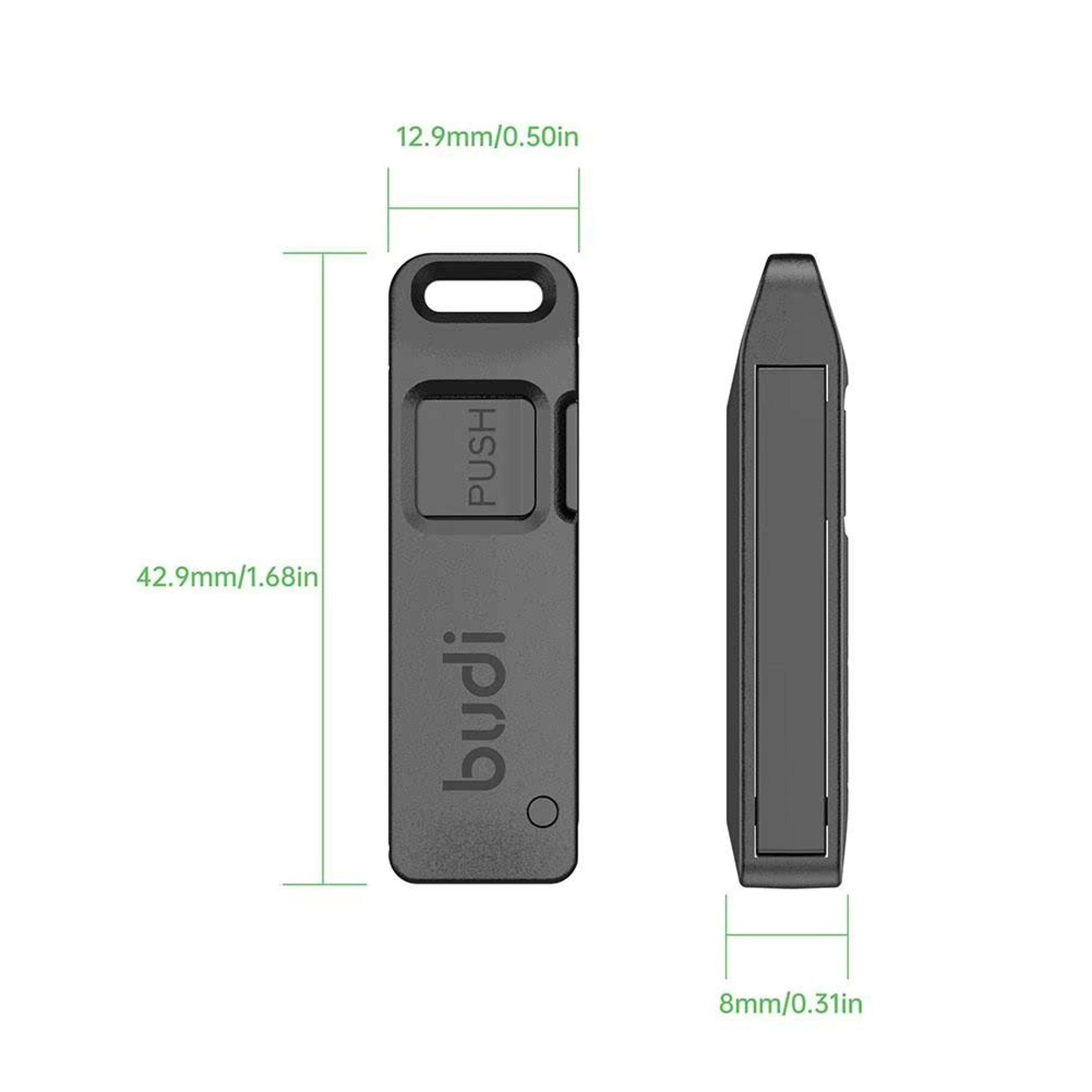 BUDI AntiLost SIM Card Ejector Pin Storage Box With Keyring For Phones And Tablets 4