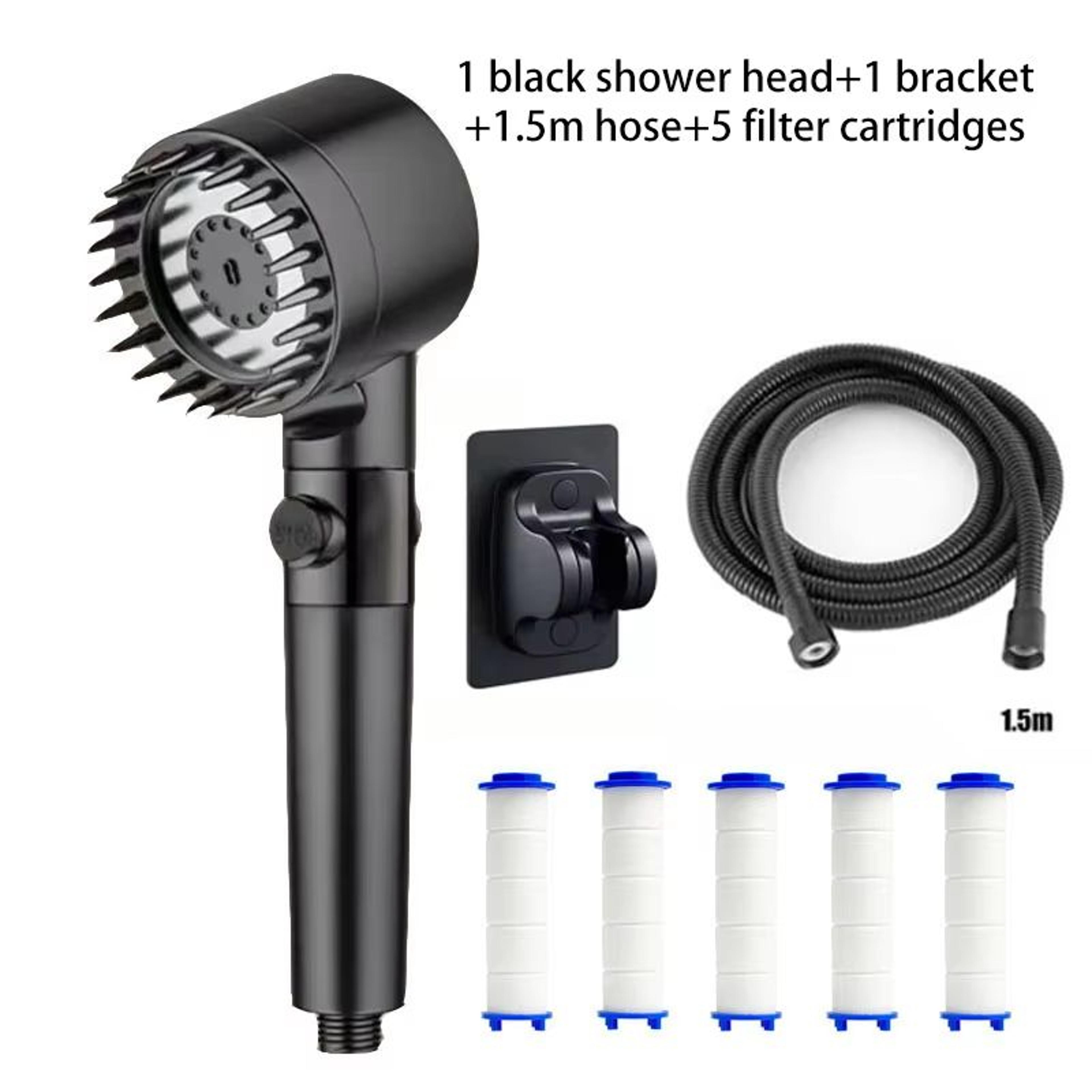 Portable ThreeSpeed Adjustable Shower Head With BuiltIn Head Massage Filter 6
