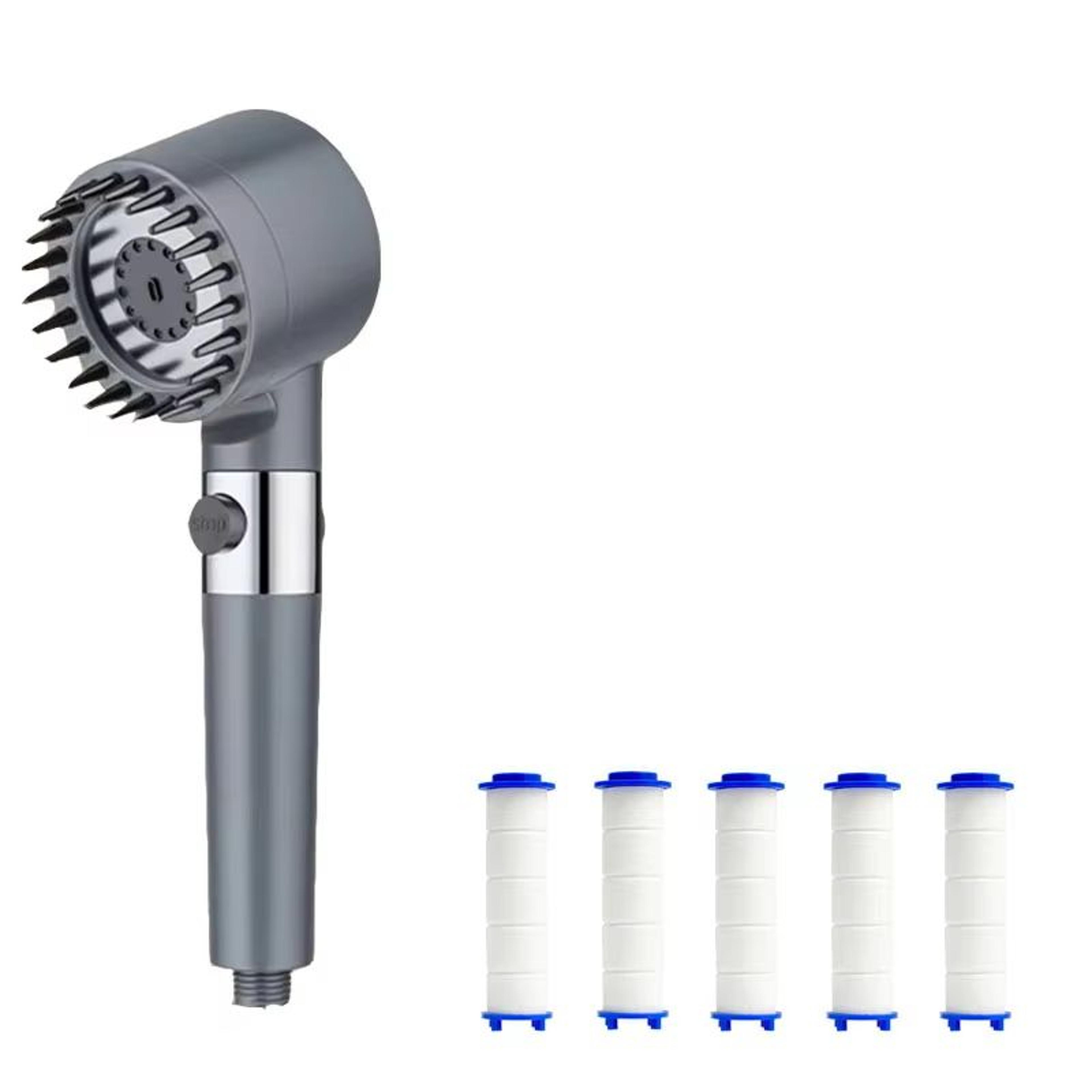 Portable ThreeSpeed Adjustable Shower Head With BuiltIn Head Massage Filter 8