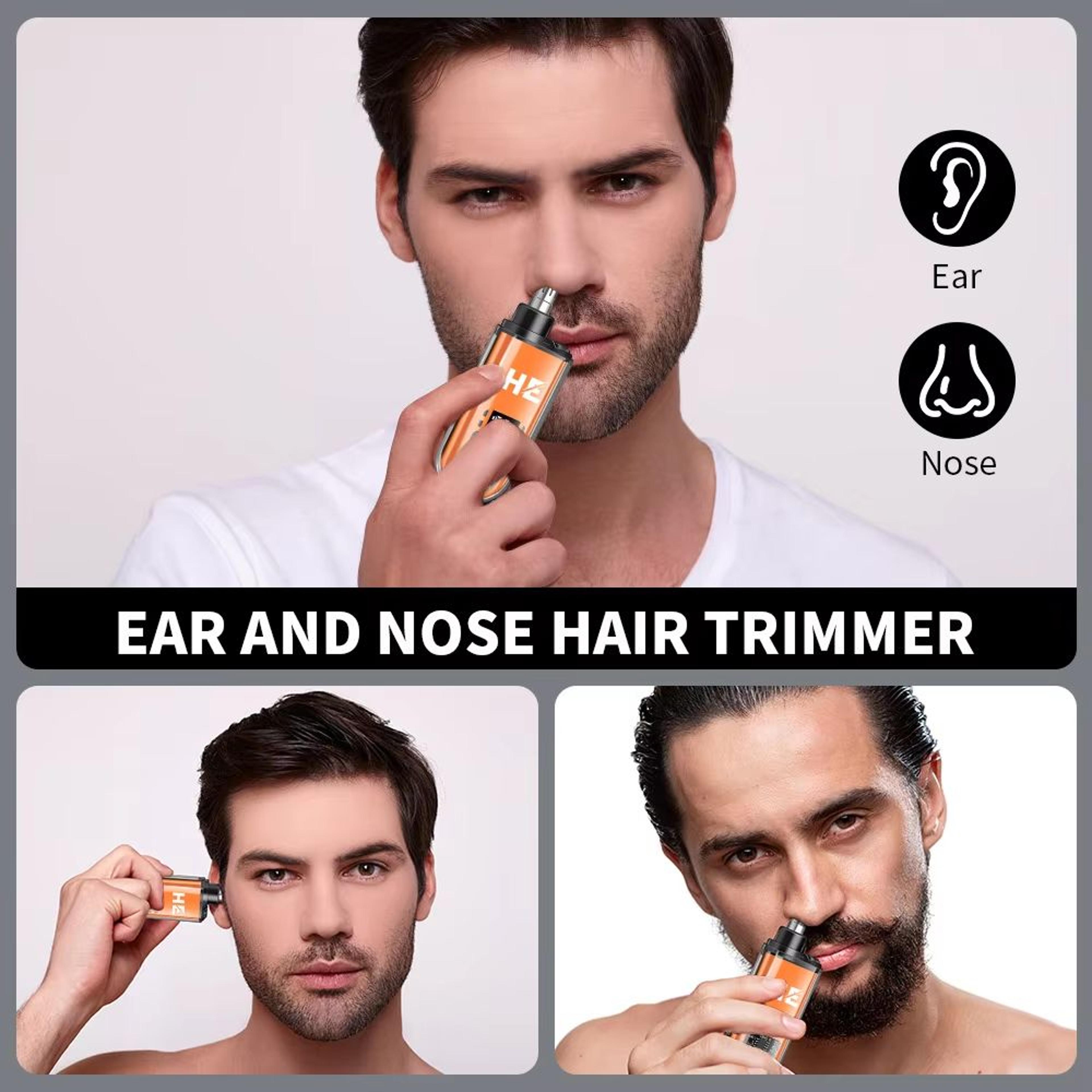 HIENA Rechargeable Electric Nose Ear Hair Trimmer With Wet And Dry Mini Pocket Clipper 4