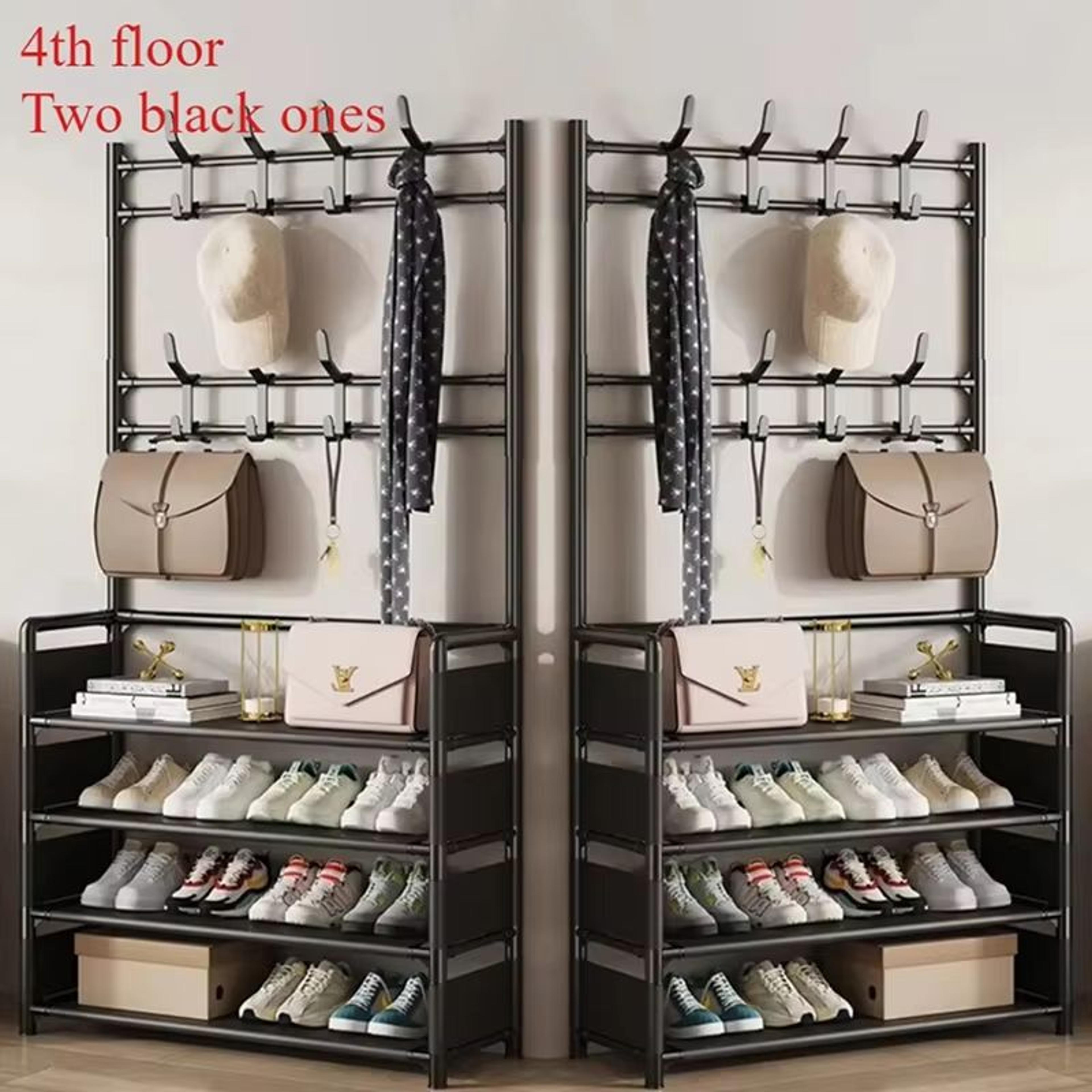 MultiLayer Clothes And Shoe Organizer Rack FloorStanding Hat  Shoe Storage Shelf 13