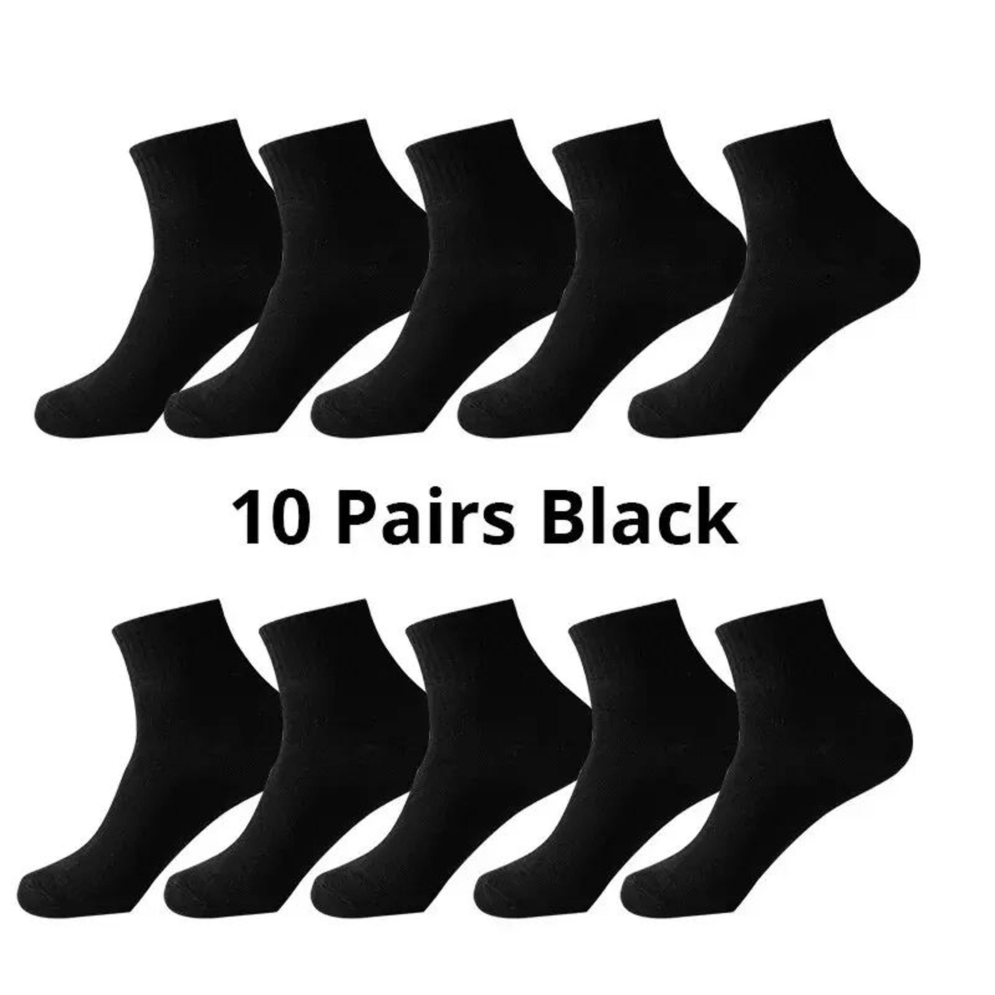 men's breathable comfortable office & casual socks 10-pair all-season crew set