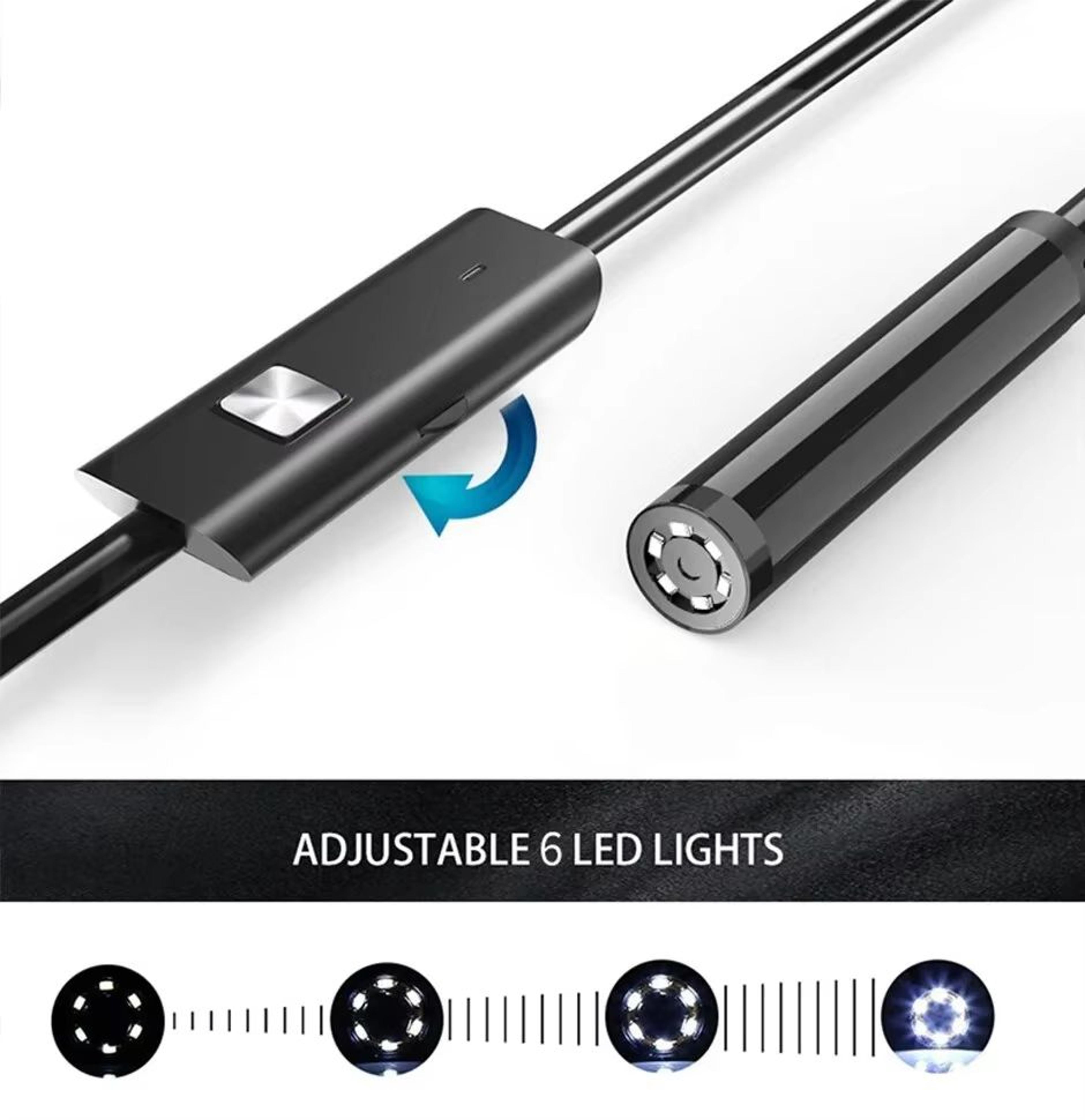 70 Mm IP67 Waterproof USB And TypeC Endoscope Inspection Camera With 6 Adjustable LEDs 2