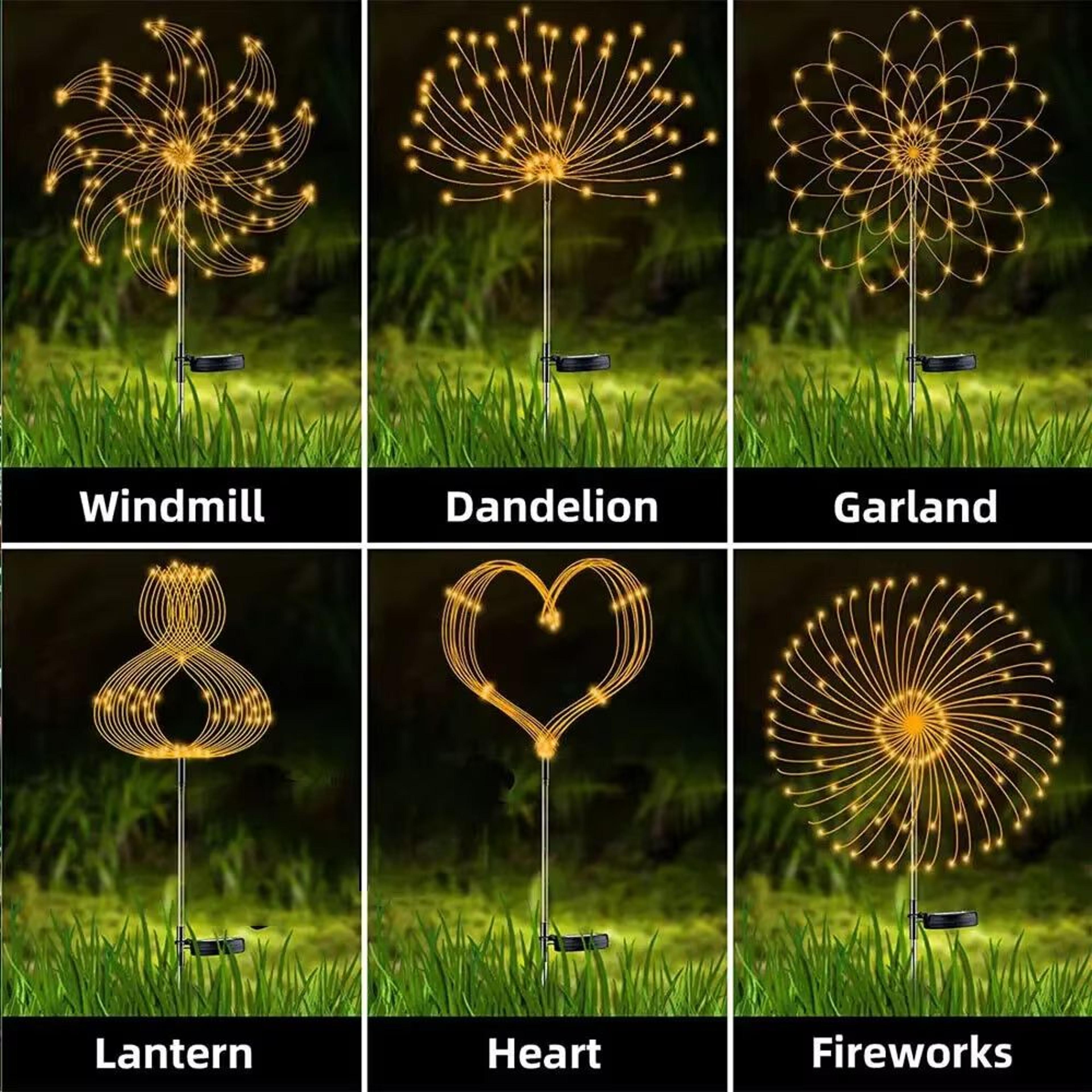 Solar Firework Garden Lights LED Outdoor Decoration Waterproof Lawn Lamp 1