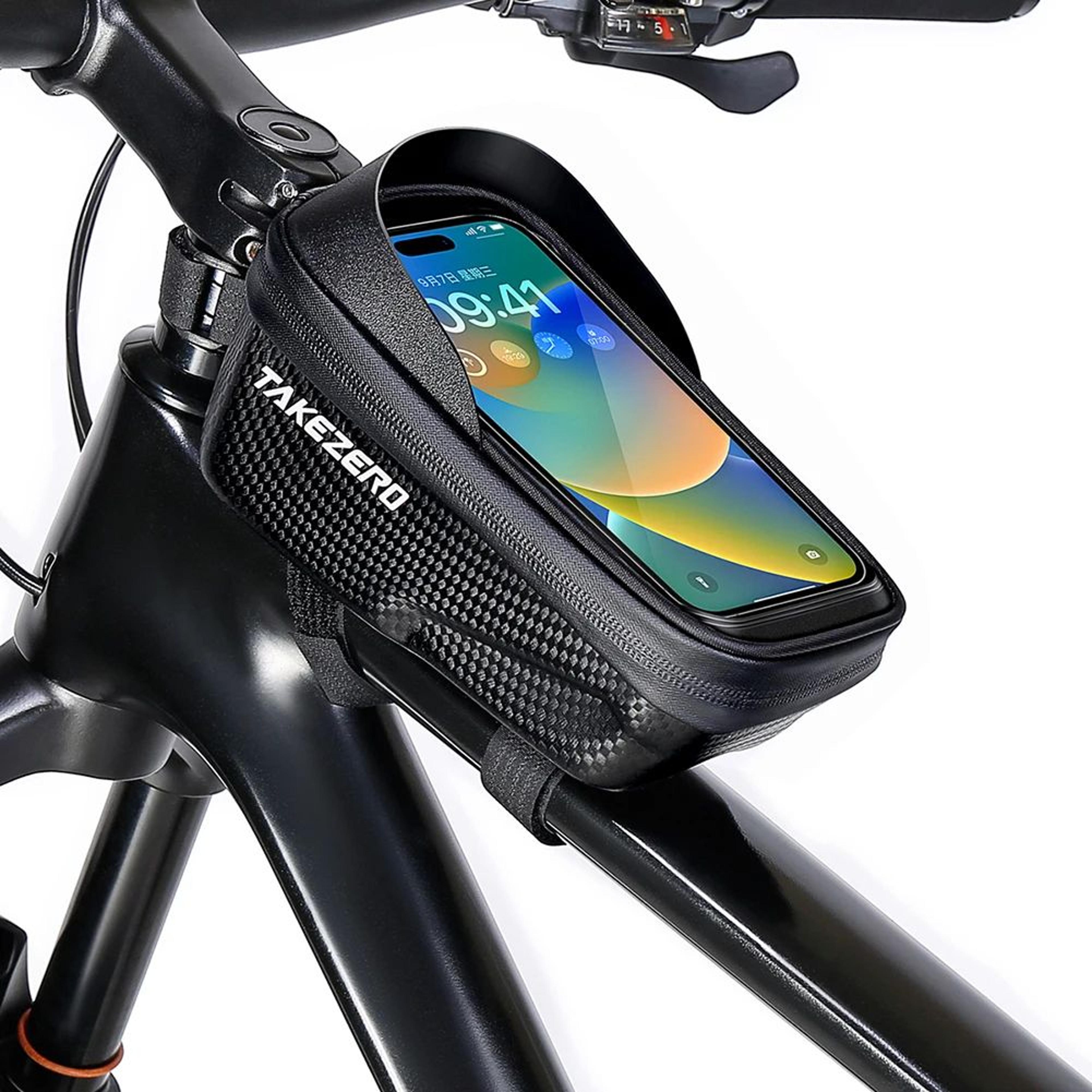 waterproof touchscreen bicycle top tube bag for cycling phones and gear