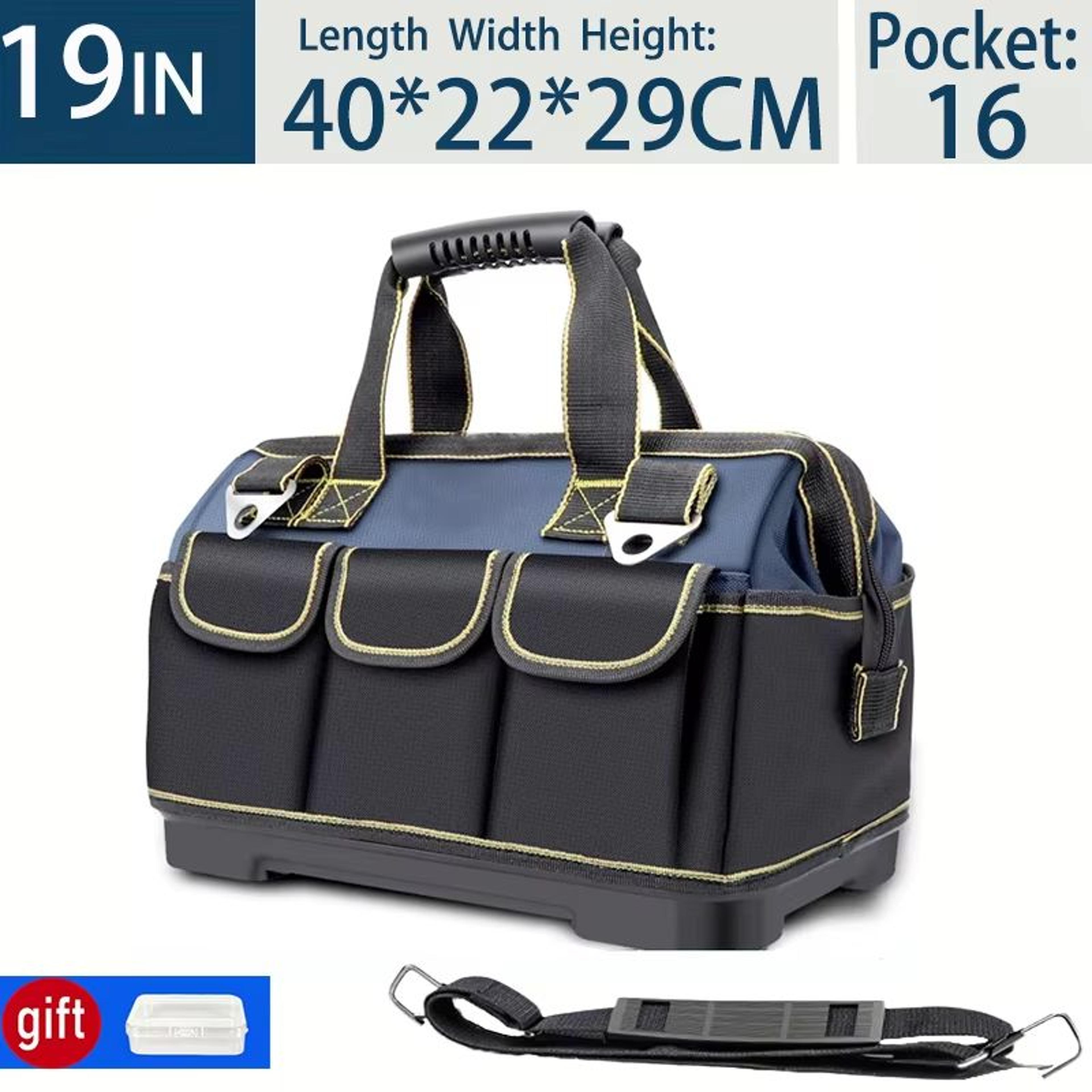 Multifunctional Waterproof Tool Bag 13in23in HeavyDuty Toolkit Organizer 12