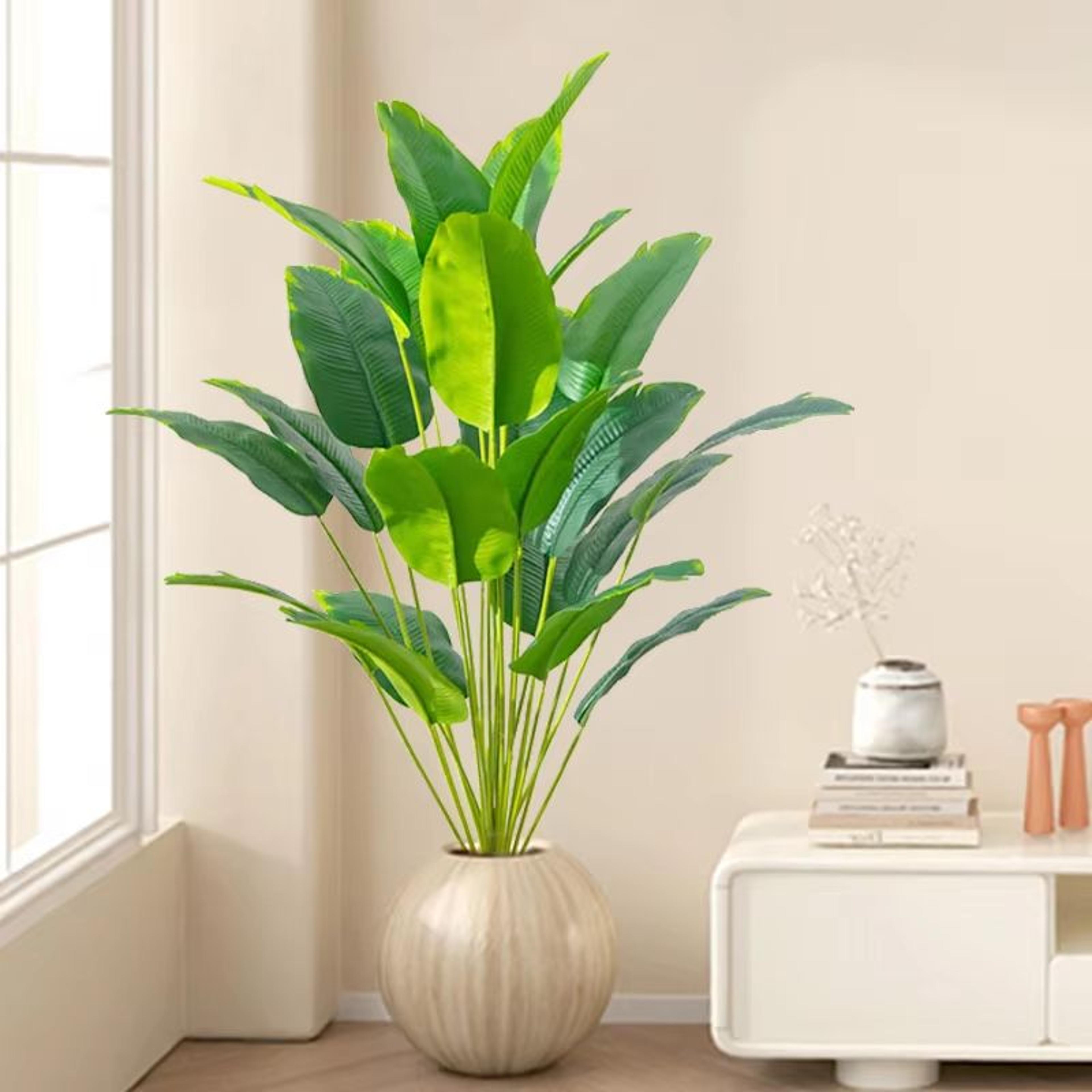 Large Artificial Tropical Palm And Banana Leaf Decor Plant For Home And Garden 4