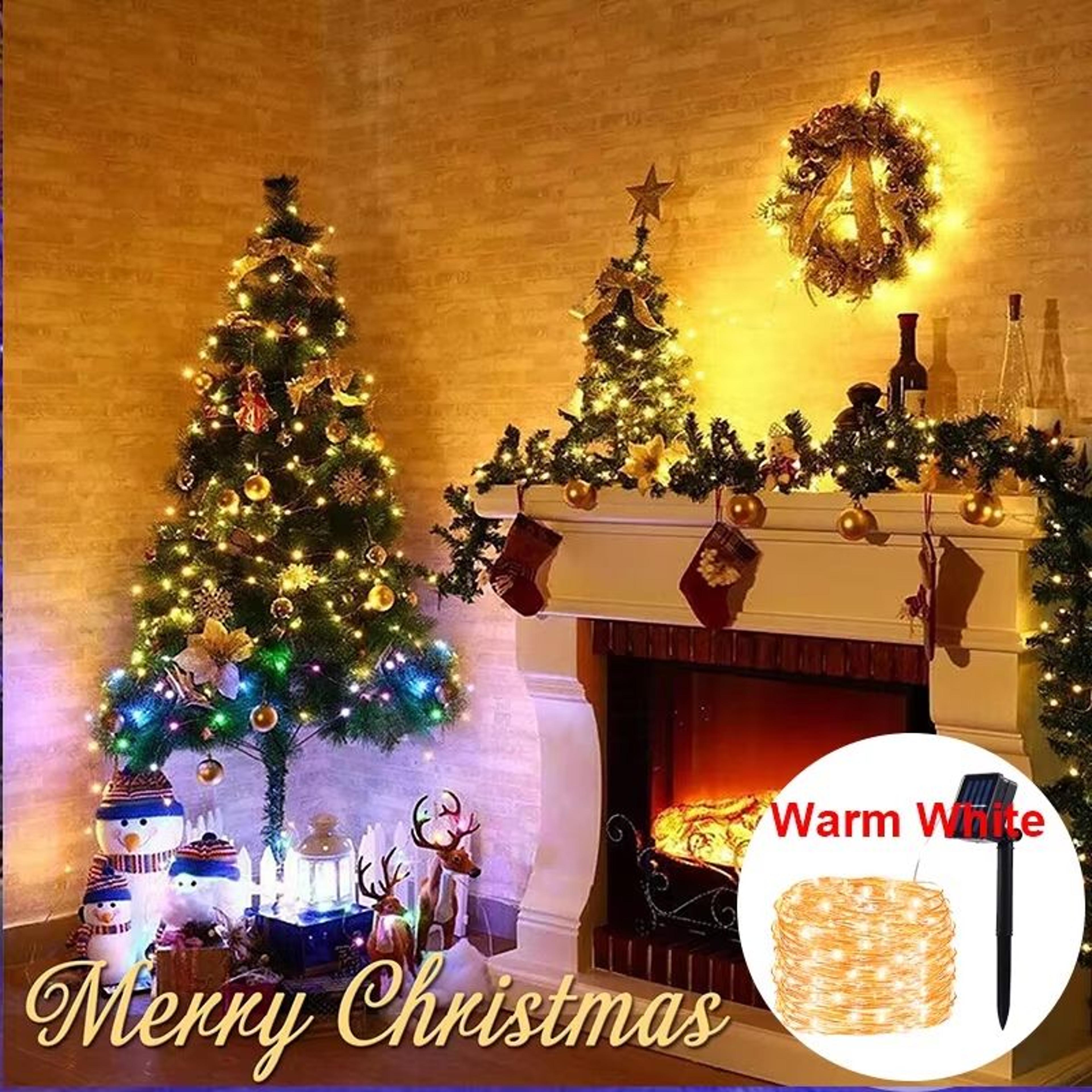 Outdoor Solar LED Fairy String Lights Waterproof With 8 Lighting Modes For Garden Patio And Christm 8