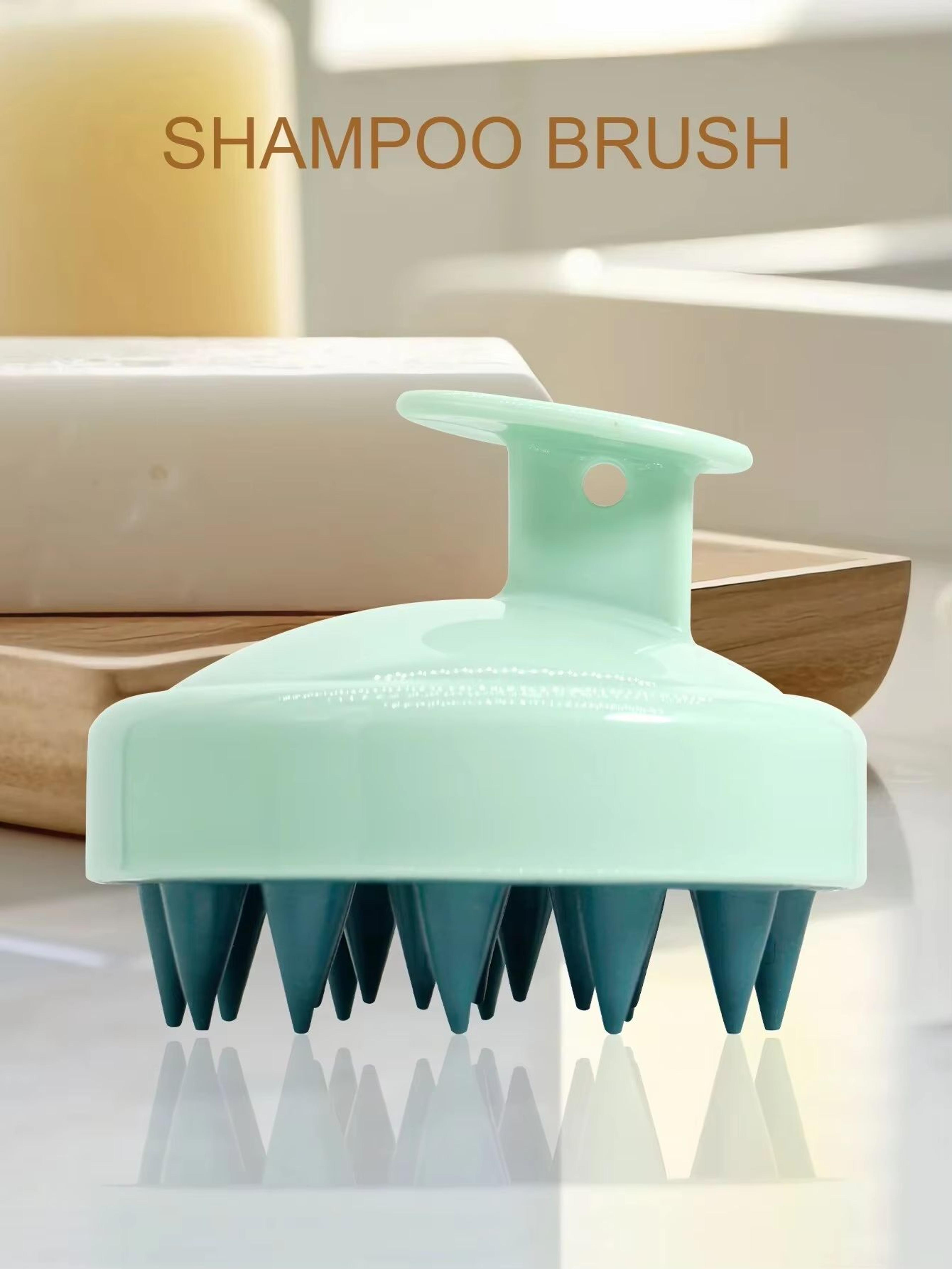Silicone Scalp Massager Shampoo Brush With Ergonomic Handle For Deep Clean Exfoliation And Relaxing 10