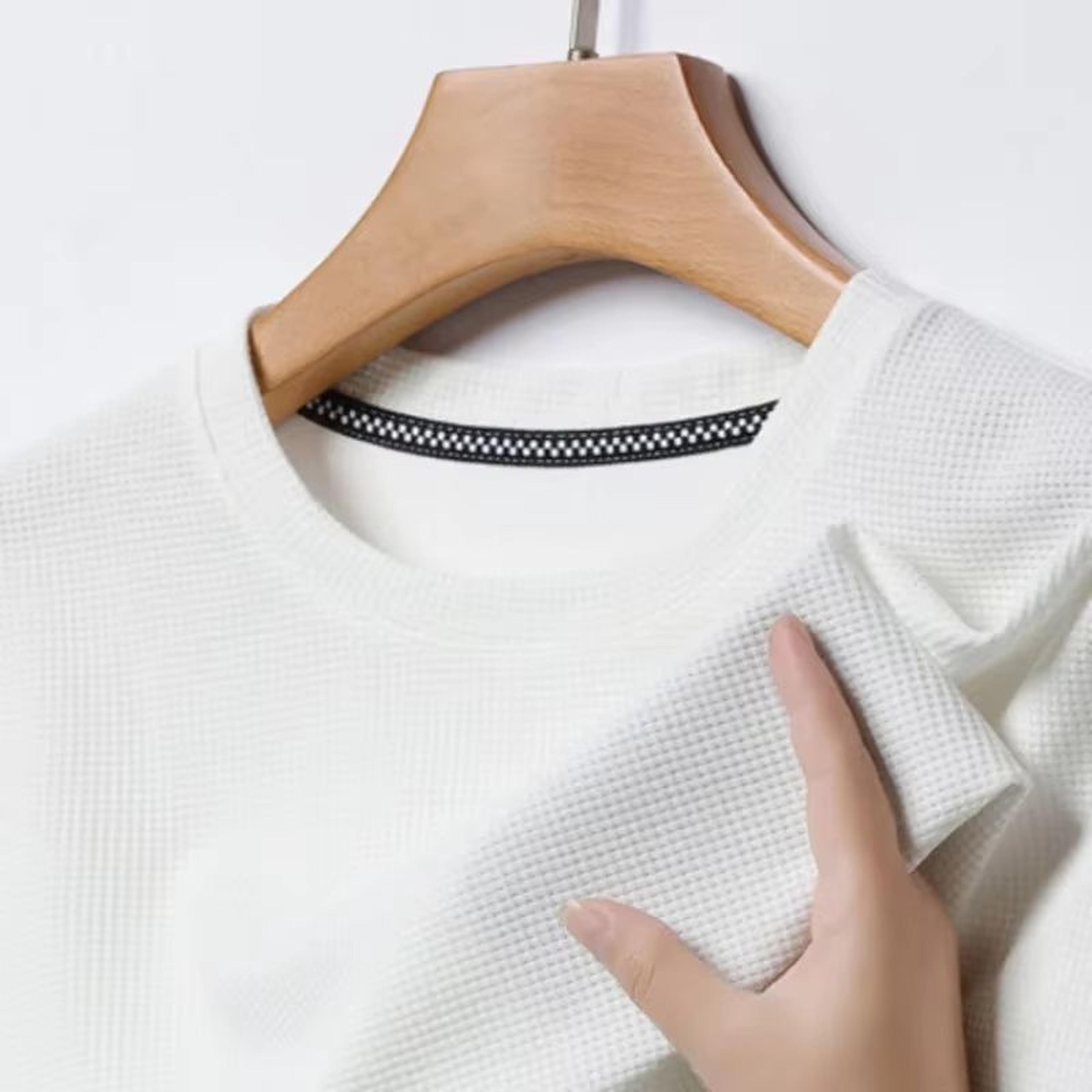 Summer Waffle Knit Short Sleeve TShirt For Men 3