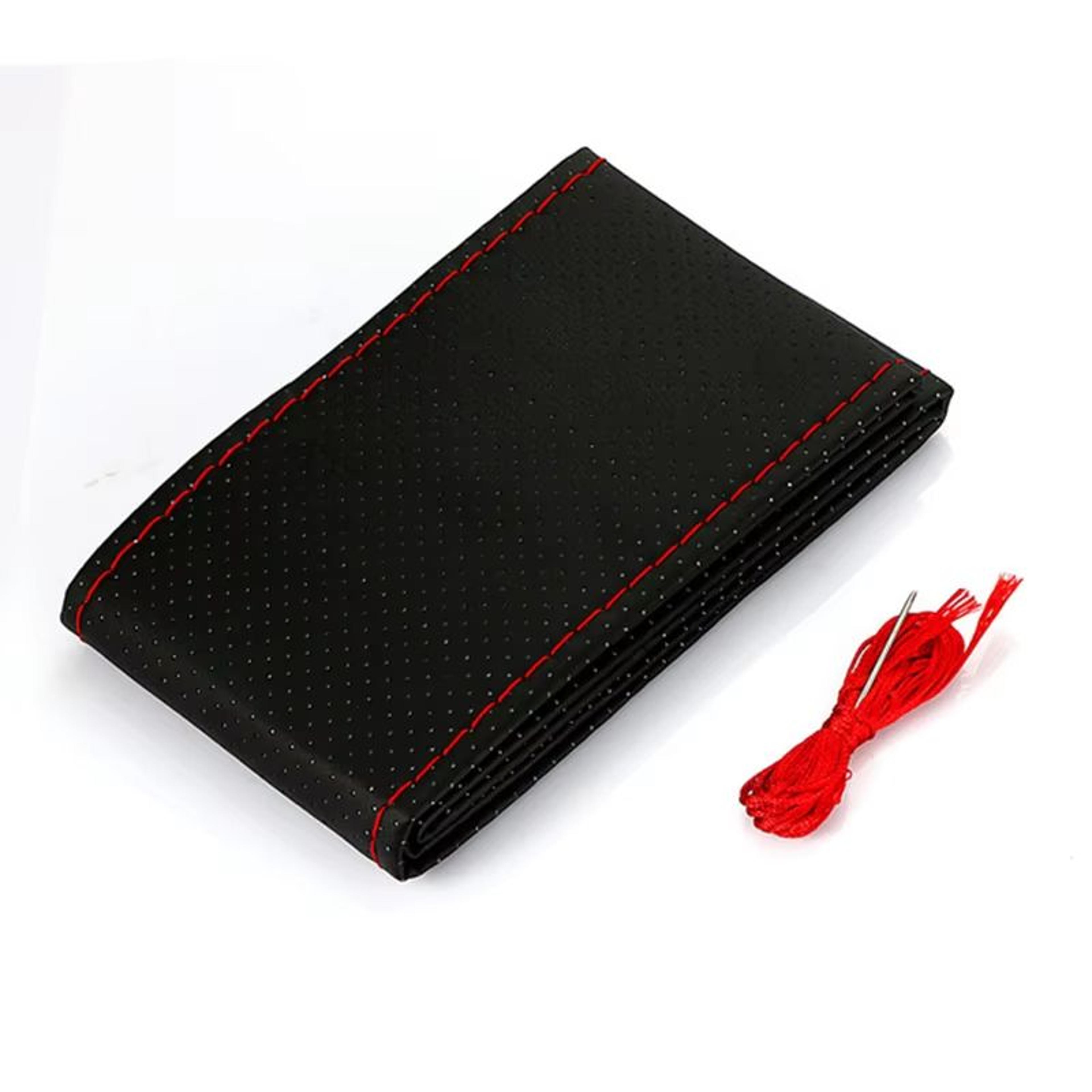 Car Steering Wheel Cover DIY Stitching Kit With Artificial Leather Thread And Needles 3Color Suite 9
