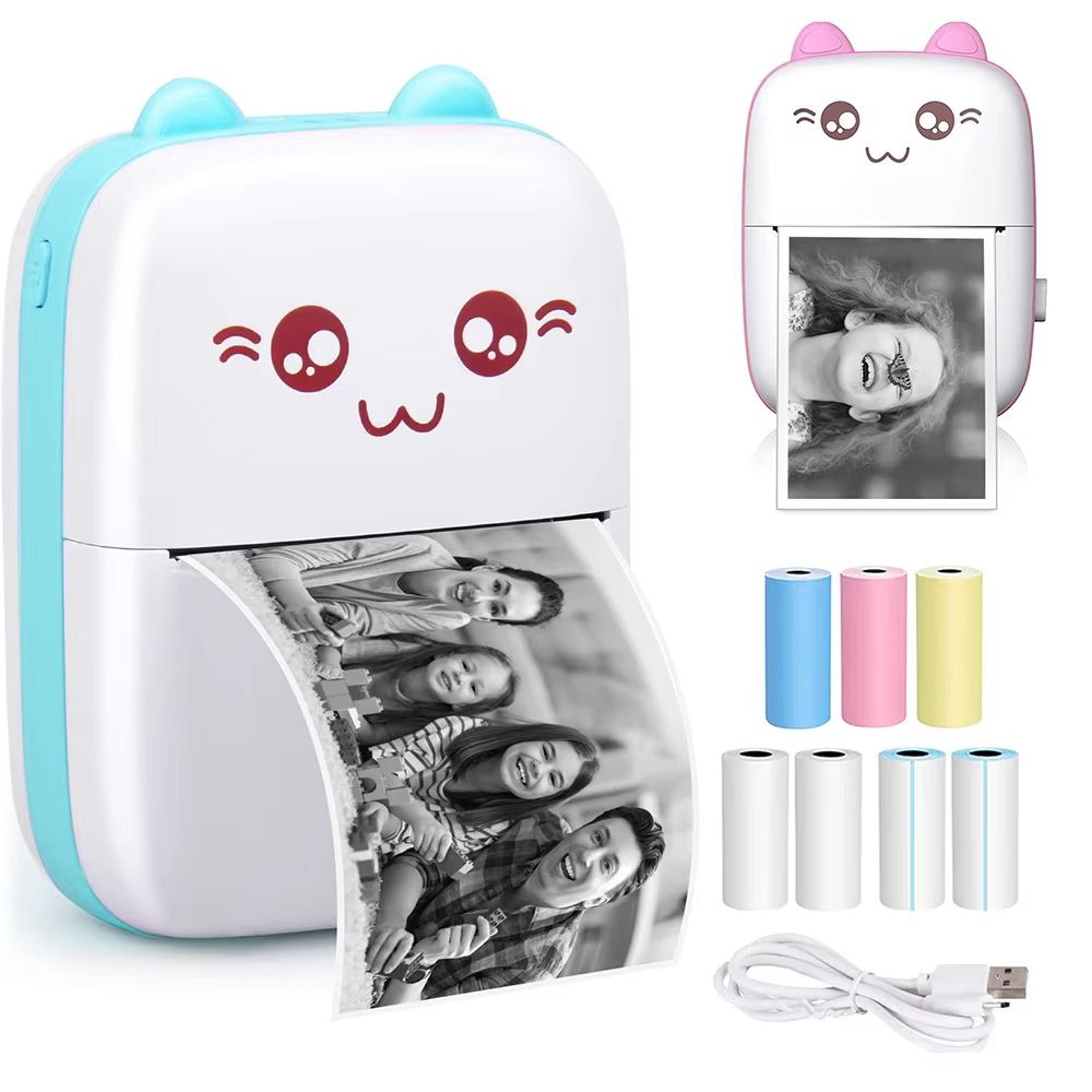 portable mini bluetooth printer for photos, notes, labels, and stickers
