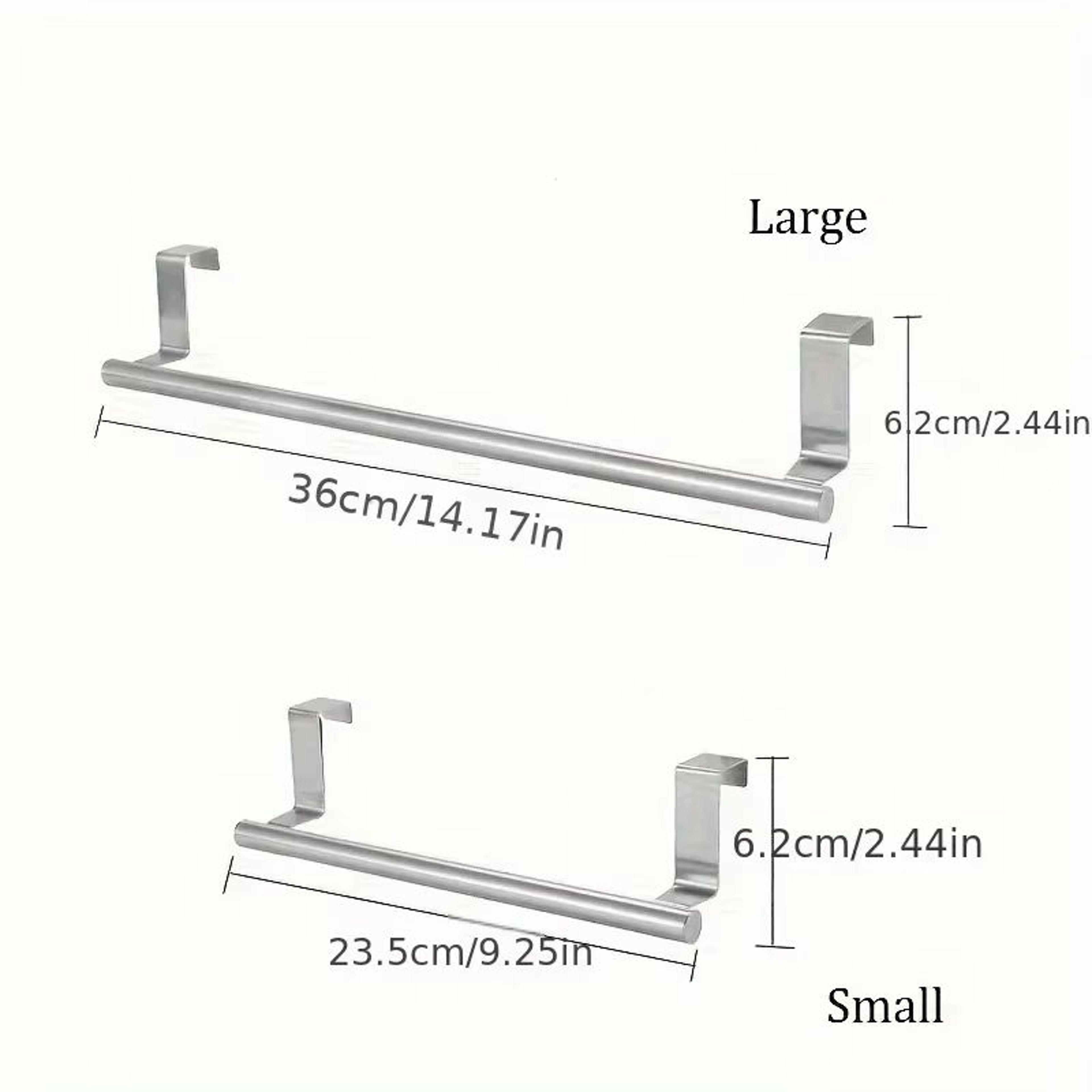 Stainless Steel OverDoor Towel Rack NoDrill Hanging Bar For Bathroom And Kitchen 8